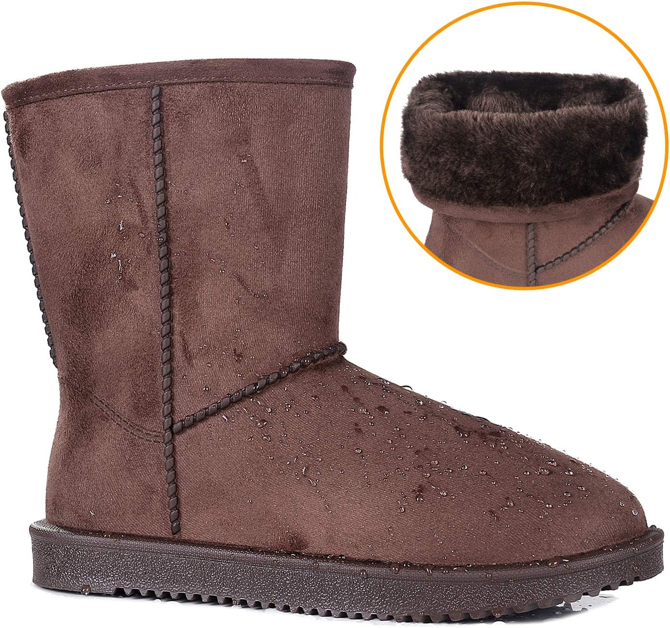 Asgard Women's Classic Snow Boots Full Waterproof Short Winter Boots