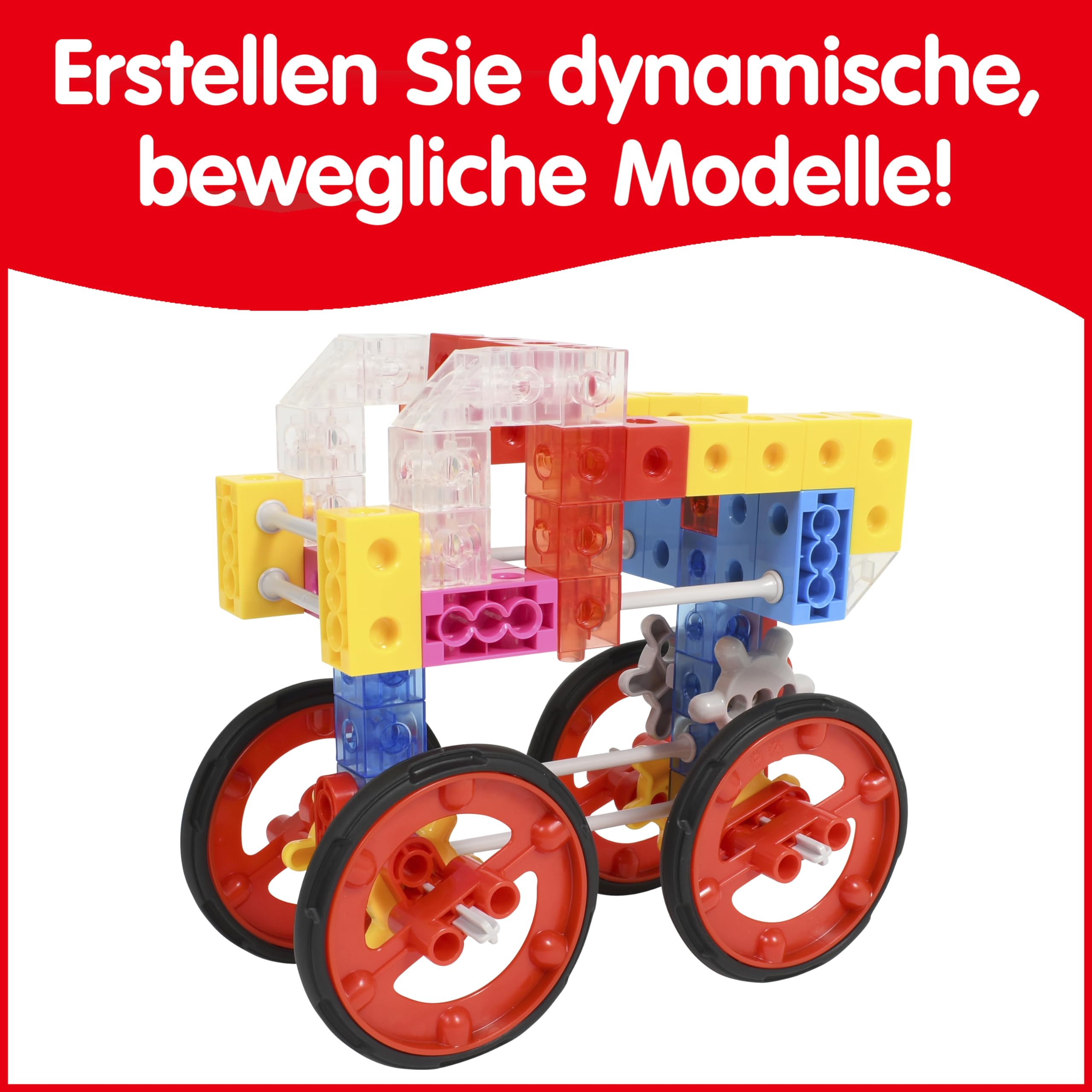 edxeducation My Gears Kinder-Set | 117 Teile | 13 Aktivitäten | Zahnrad-Spielzeug für Kinder | Baue rotierende, bewegliche Modelle | Konstruktionsspielzeug für Kinder von 4-8 Jahren