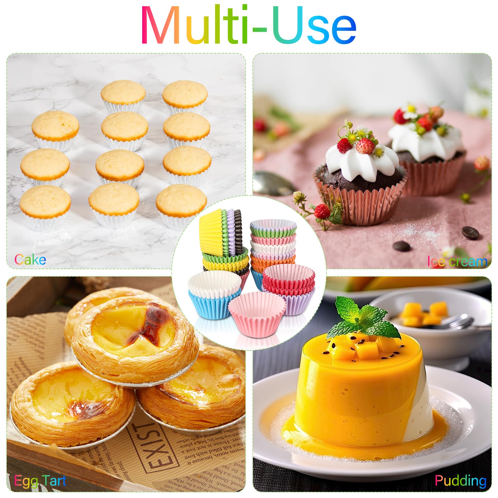 Webake 500 Pièces Moulle A Muffin Caissettes Cupcake Papier Moules