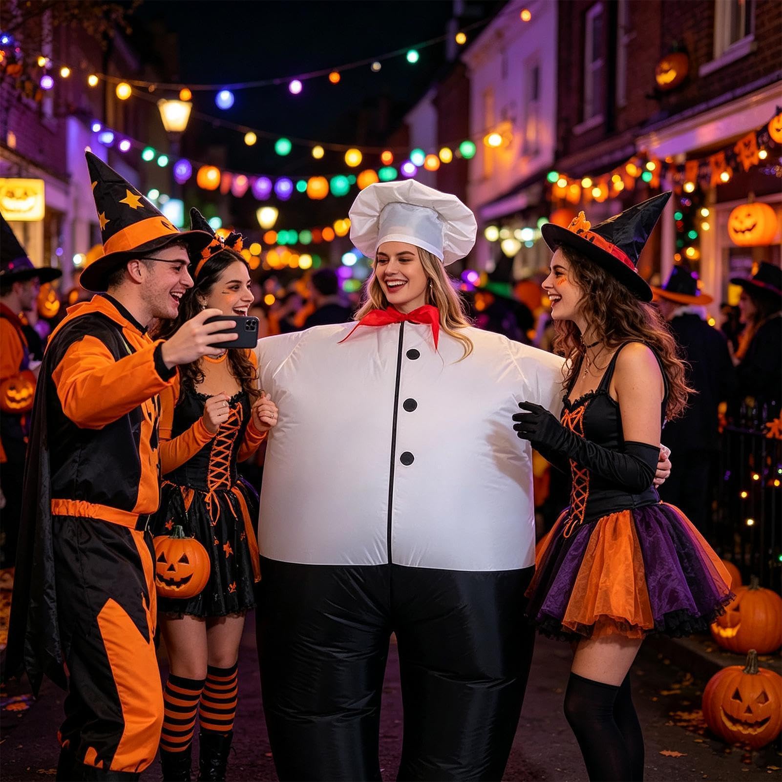 Nadmuchiwany kostium do gotowania na Halloween, strój na imprezę