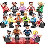 Magnetic People Figures for Kids 15PCS,Community Helpers Toys Perfect for Magnetic Tiles Building Blocks,STEM Learning Toddlers Christmas Birthday Gifts,Magnet Tiles Expansion Pack(Styles May Vary)