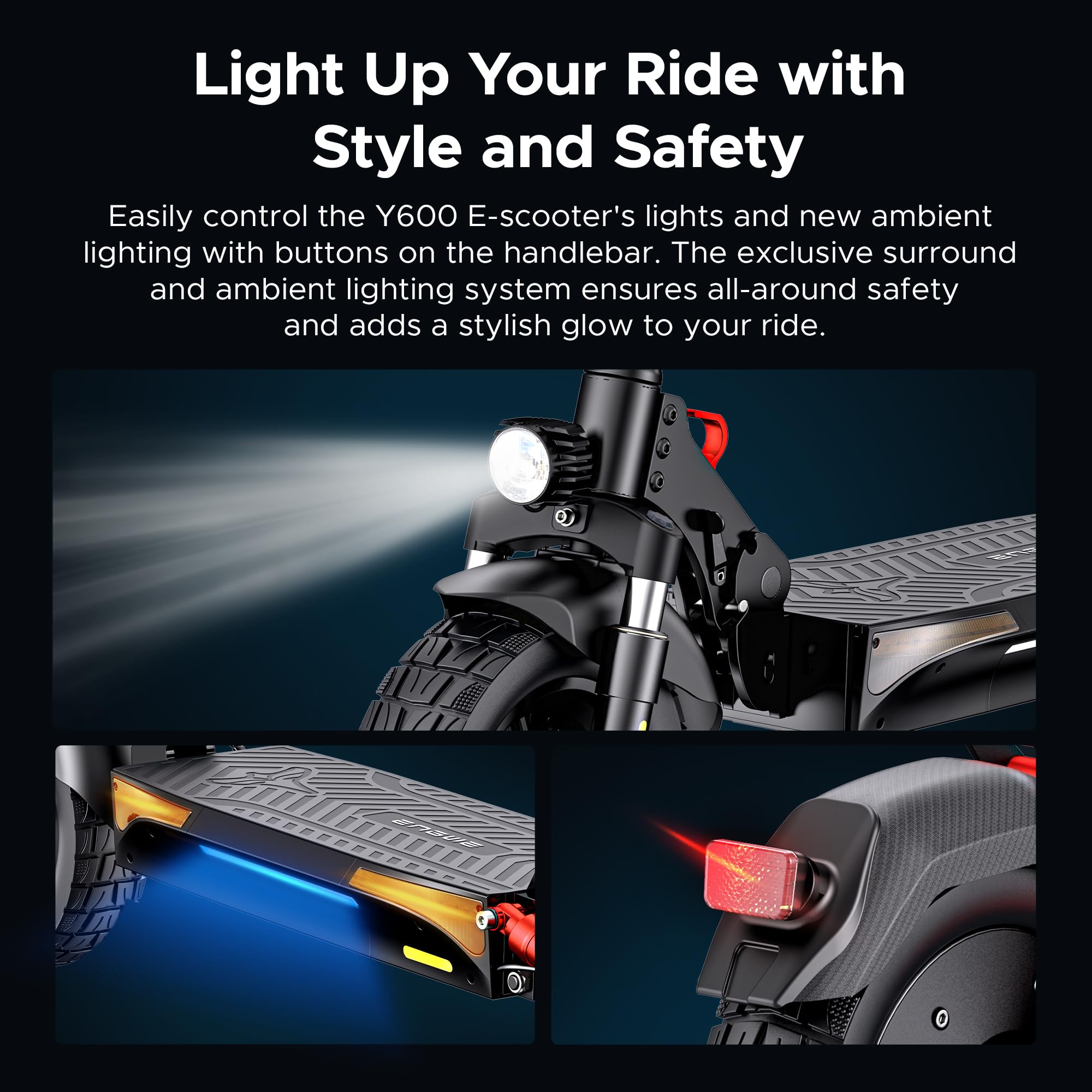 ENGWE E-Scooter Monopattino Elettrico Pieghevole Con Batteria Da 648Wh/864 fino a 50km/70km, Inclinazione Massima di 15° &Freni a Disco Meccaniciz &Display LCD Y400/Y600