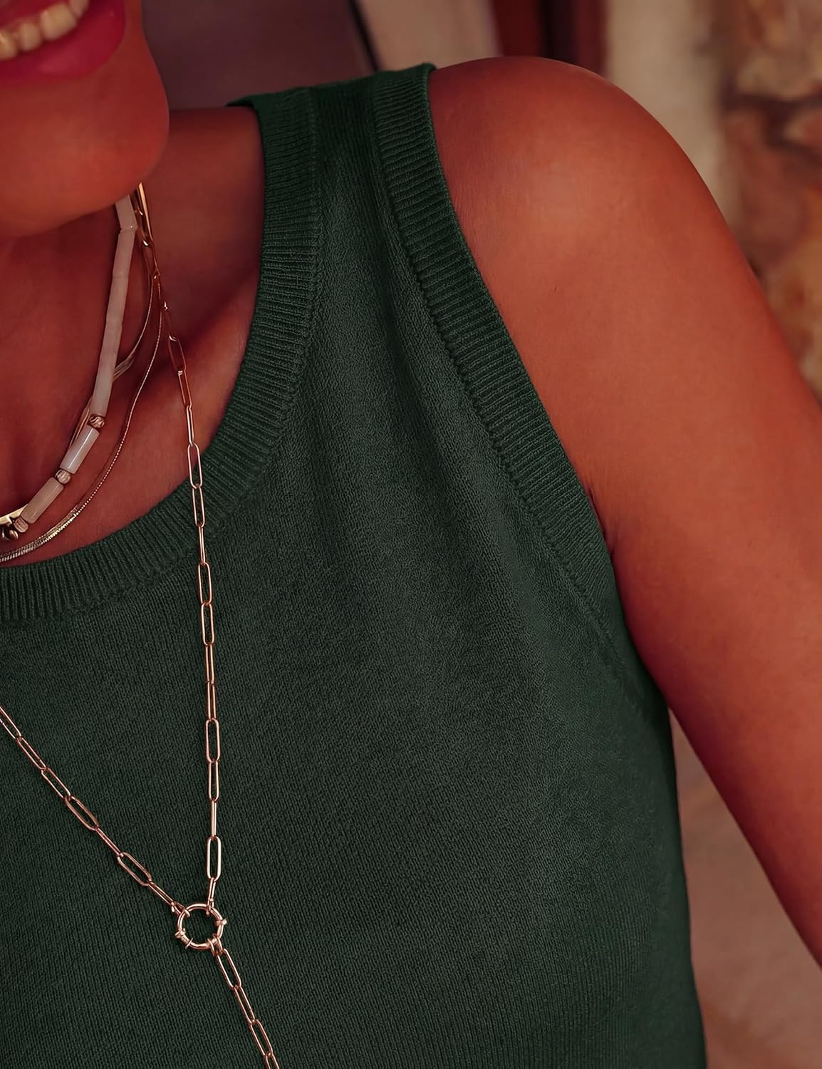 PRETTYGARDEN Sleeveless Sweater Tops for Women 2026 Summer Dressy Ribbed Tank Tops Spring Business Casual Work Shirts Blouses - Image 5