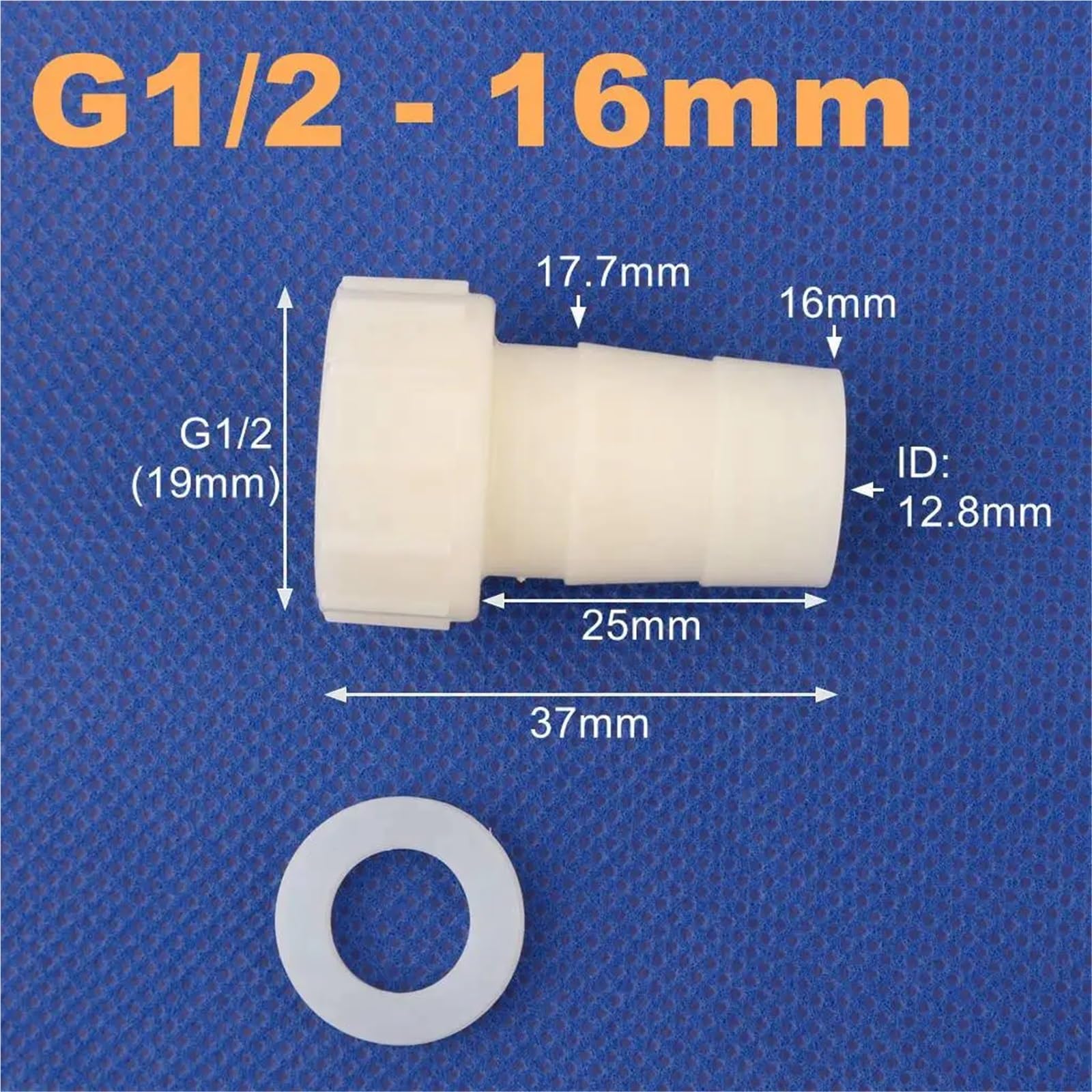 5~200 Uds 1/2 Pulgadas Hilo Femenino 4~20mm Juntas PP/ABS Conector for riego de jardín Tubo de Agua Adaptador de Manguera Accesorios for Acuario(G1l2-16mm,100 Pieces)