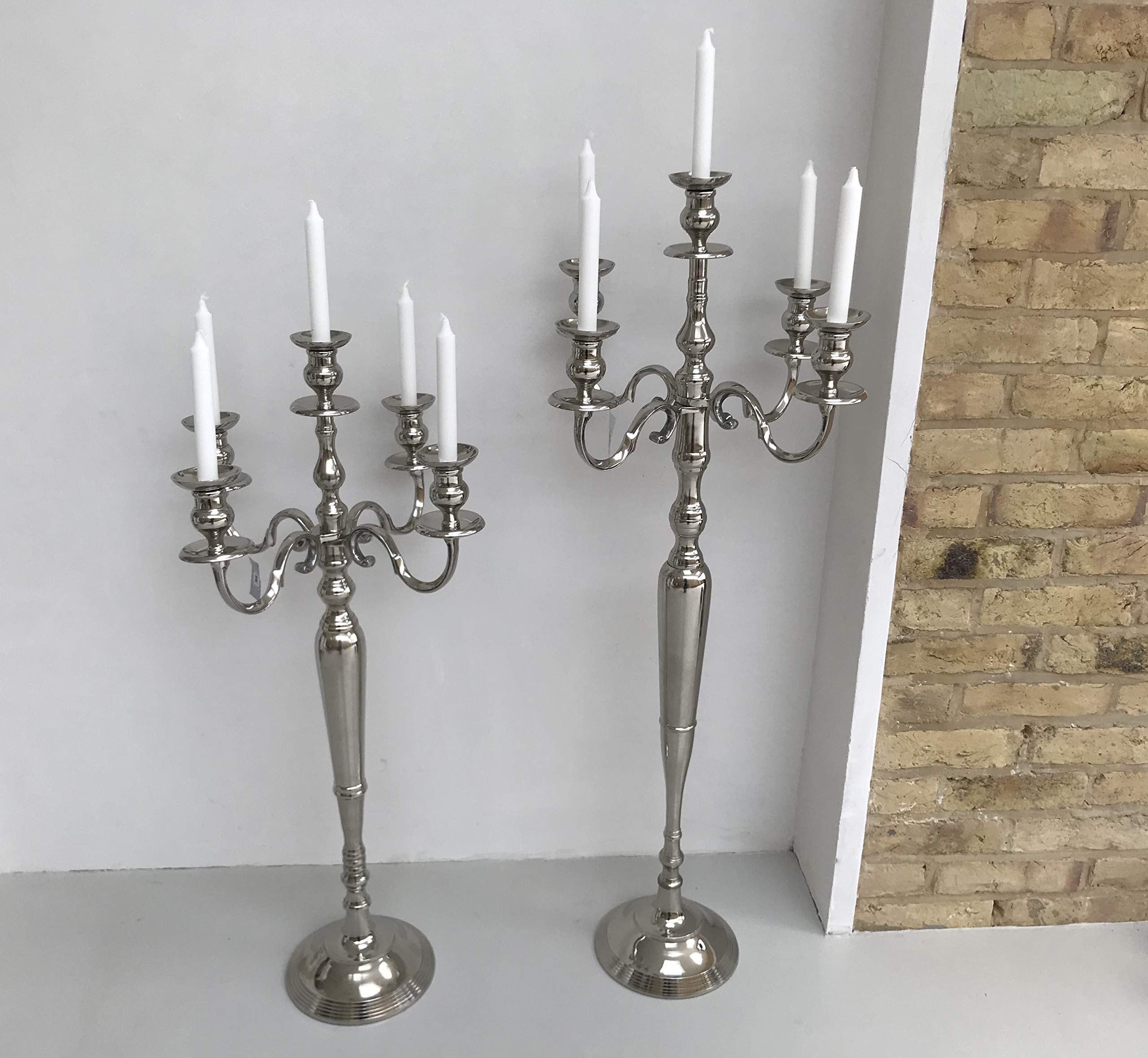 Candelabro Dorato A 5 Bracci In Cristallo 38,9 Cm – Centrotavola Per Nozze, Cene Eleganti E Feste