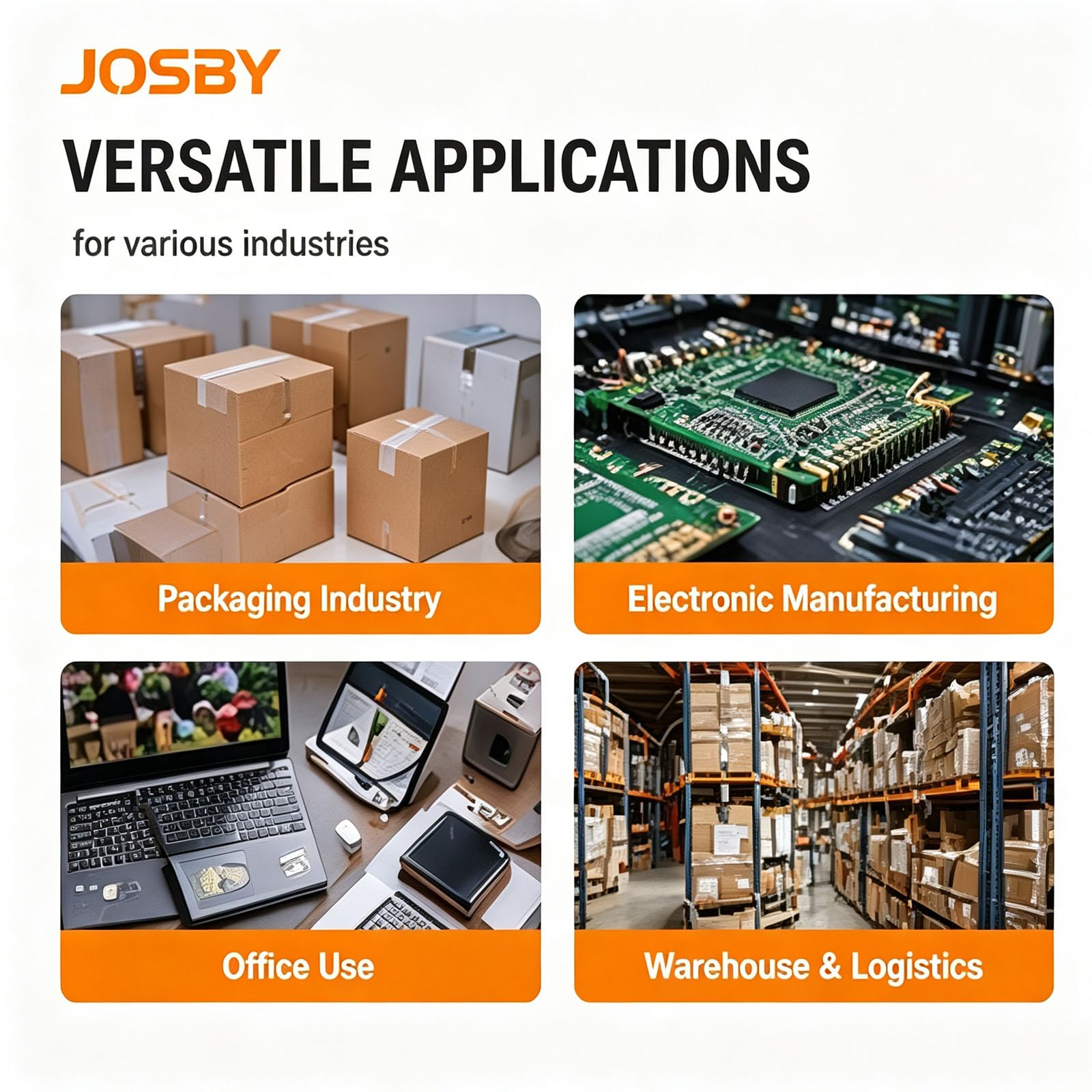 JOSBY Macchina Manuale per Nastro Adesivo in Carta Kraft Umida, Lunghezza Regolabile da 100 A 1000 Mm, Larghezza da 20 A 100 Mm, Corpo Interamente in Metallo Rinforzato, Ideale per Imballaggio