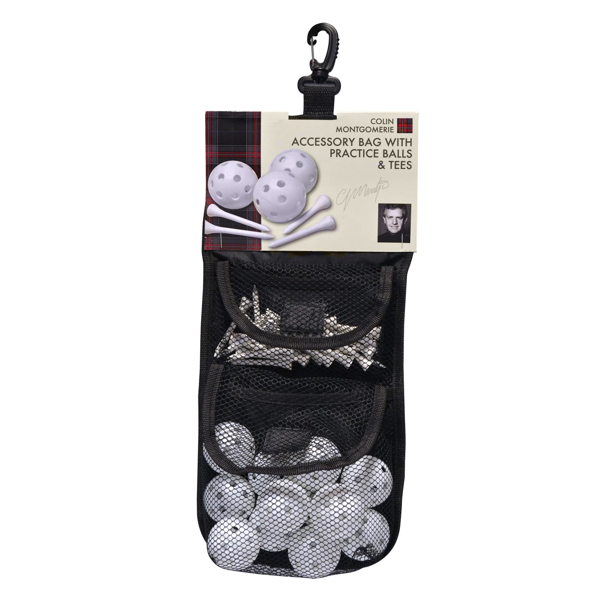 Colin Montgomerie Accessory Bag with Tees Unisex Golf Practice Balls