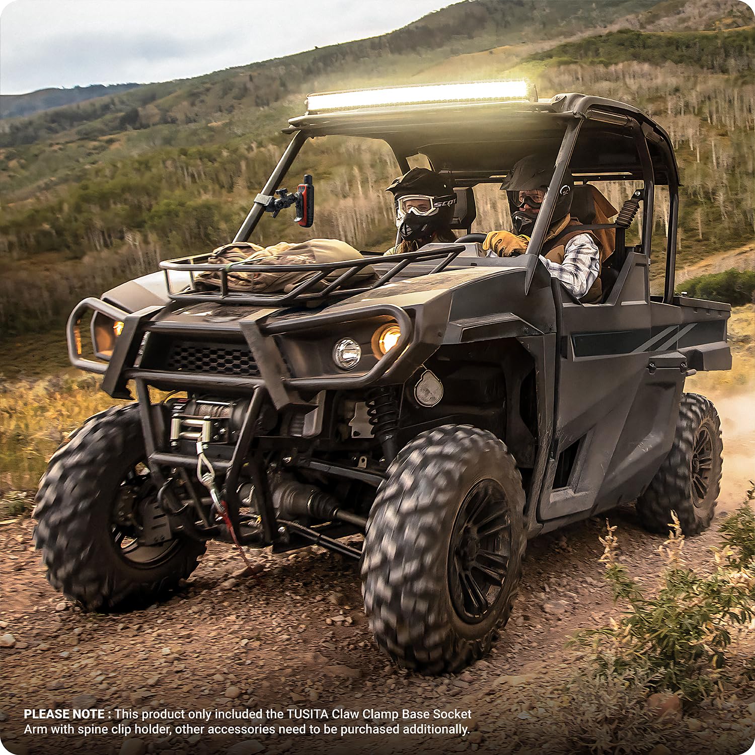 TUSITA Motocyklowy ATV/UTV Uchwyt Kompatybilny z Garmin Ręcznym GPS - Podstawa Zacisku