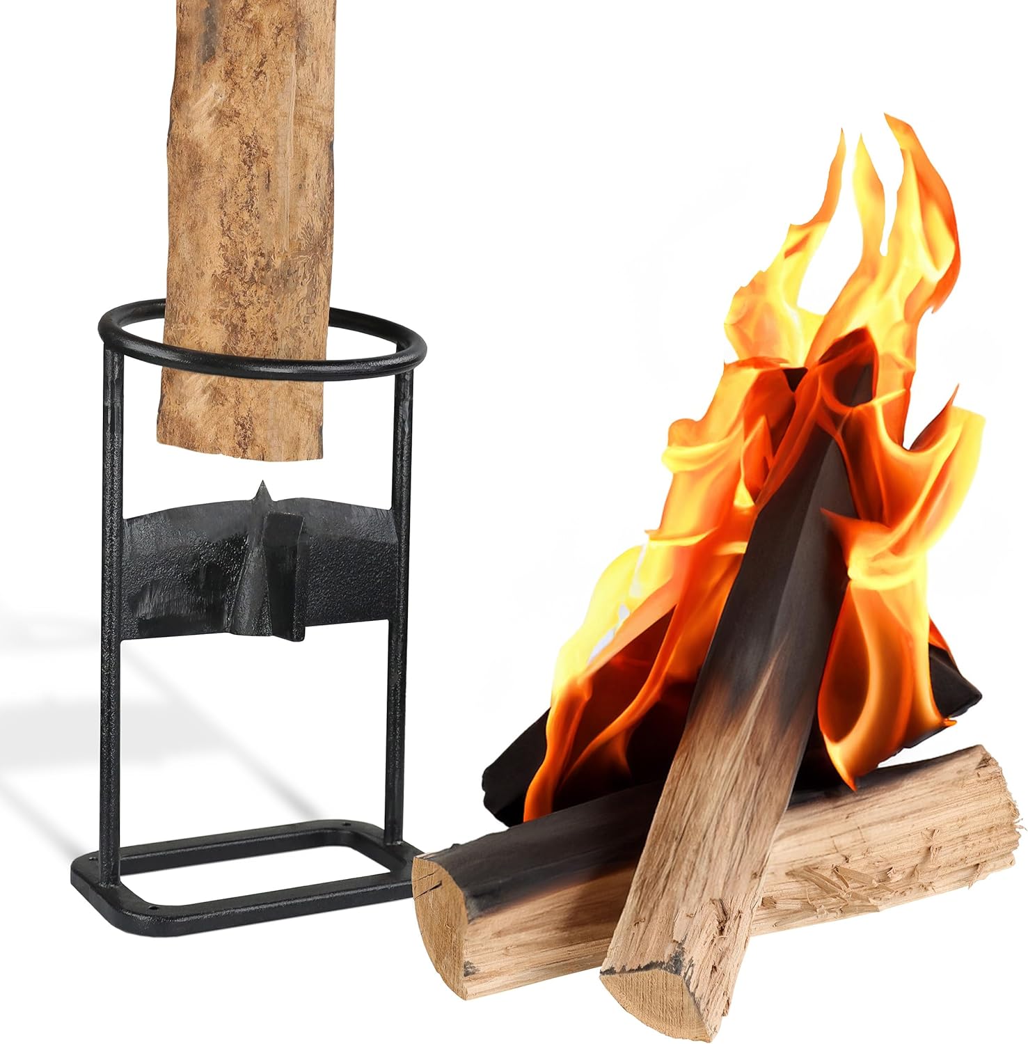 Kindling Splitter Black Kindling Splitter Firewood Splitter Manual DIY Wood Splitter 13 Pound Cast Iron Log Splitter