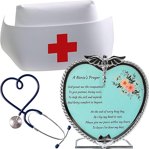 Miniatura 5 de Portavelas de cristal para oración de enfermeras – God Grant Me Prayer – Portavelas – 3 x 4 x 4 pulgadas – Regalo ideal para enfermeras