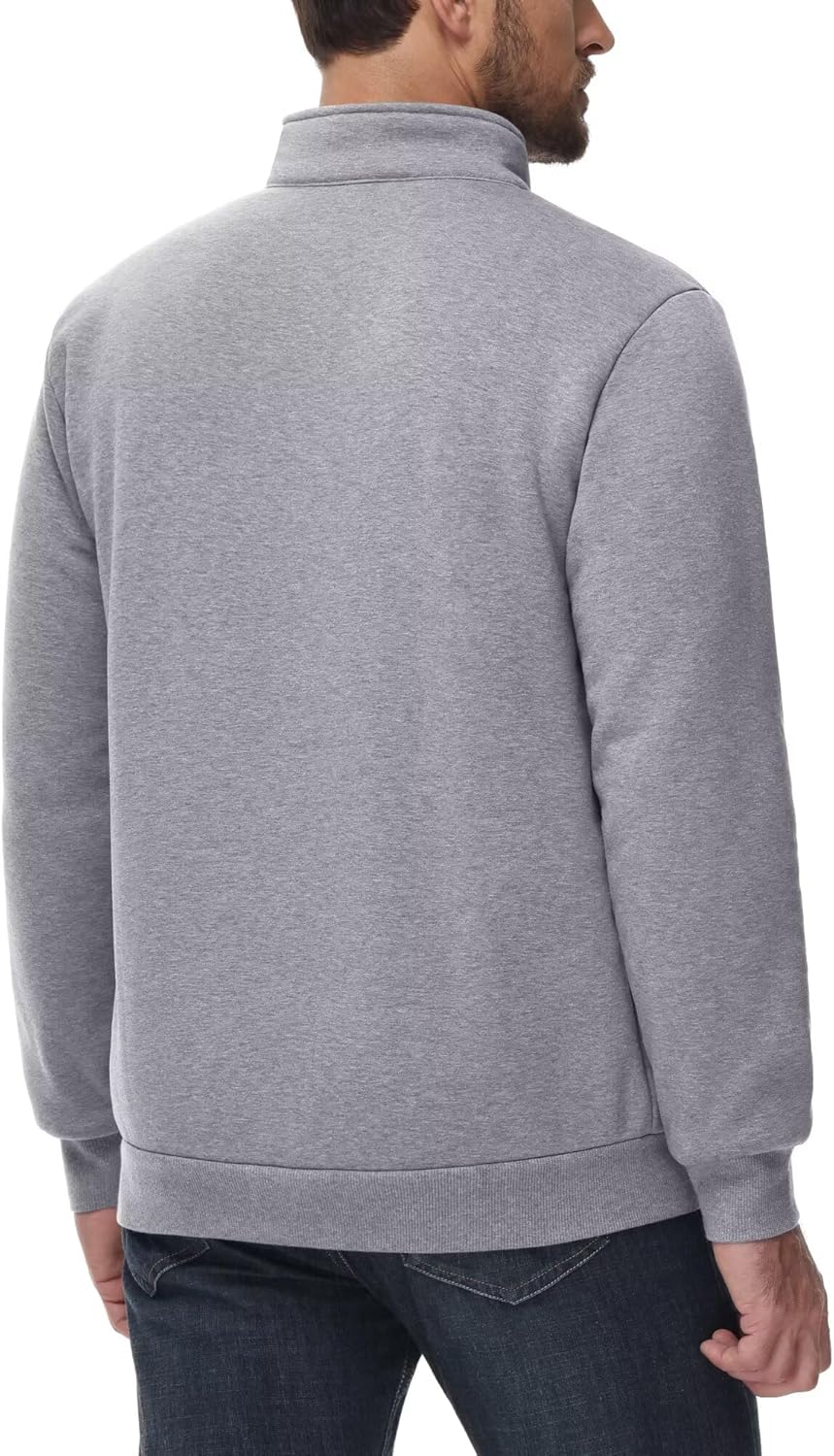 Boladeci Men's Quarter Zip Pullover Premium Sherpa Lined Sweatshirts Heavyweight Winter Cold Weather - Image 6