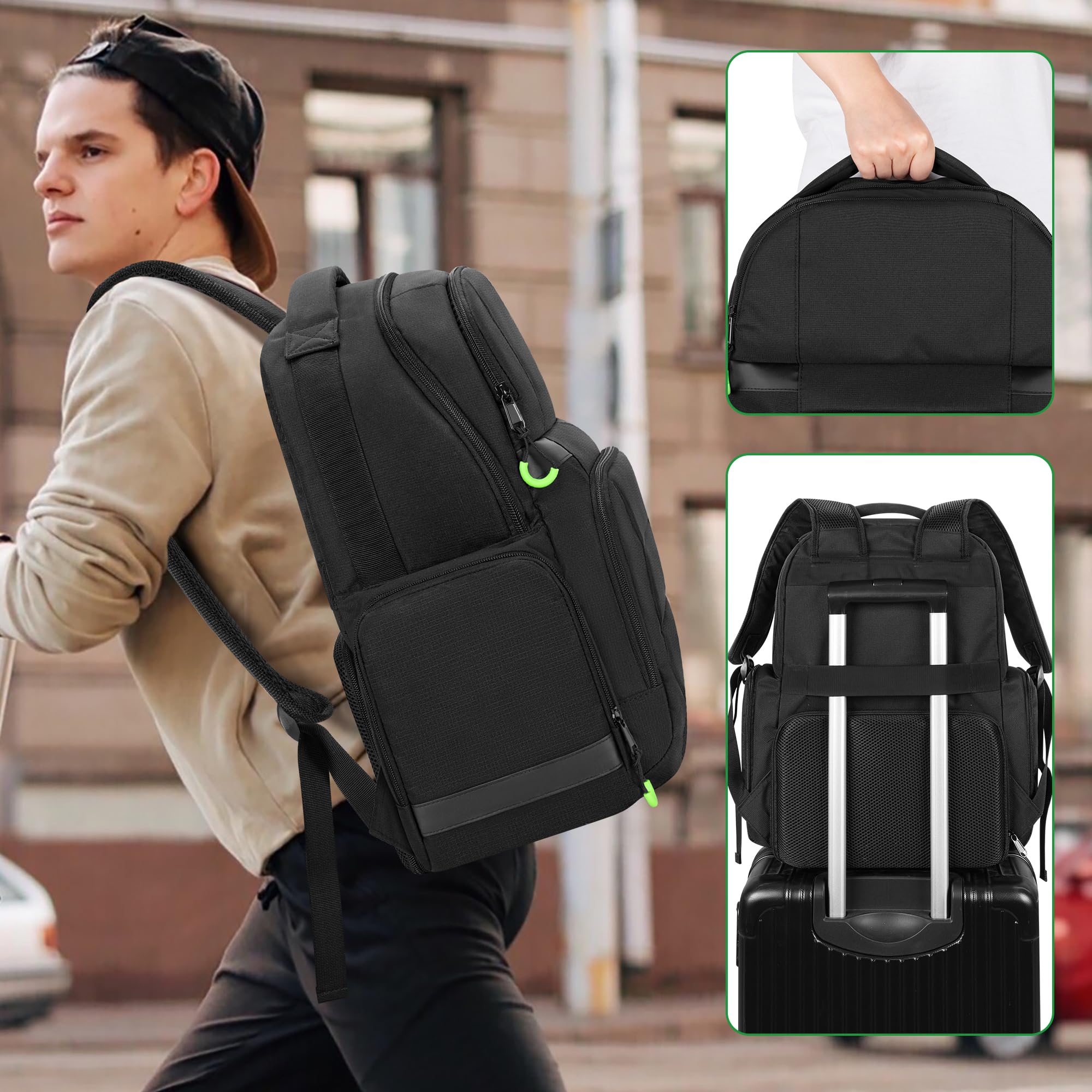 PGmoon Zaino Compatibile con La Console Xbox Series X/S, Custodia da Viaggio con Vano Portaoggetti Separato per Console, Cuffie, Controller, Tasche Multiple per Accessori da Gioco (Design Brevettato)