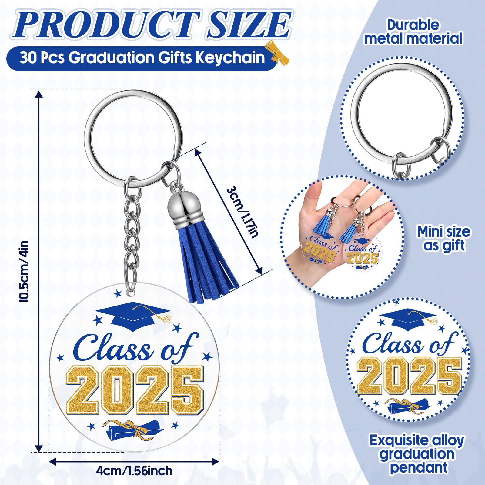 Snapklik.com : Kigeli 30 Pcs Class Of 2025 Graduation Keychains Gifts ...
