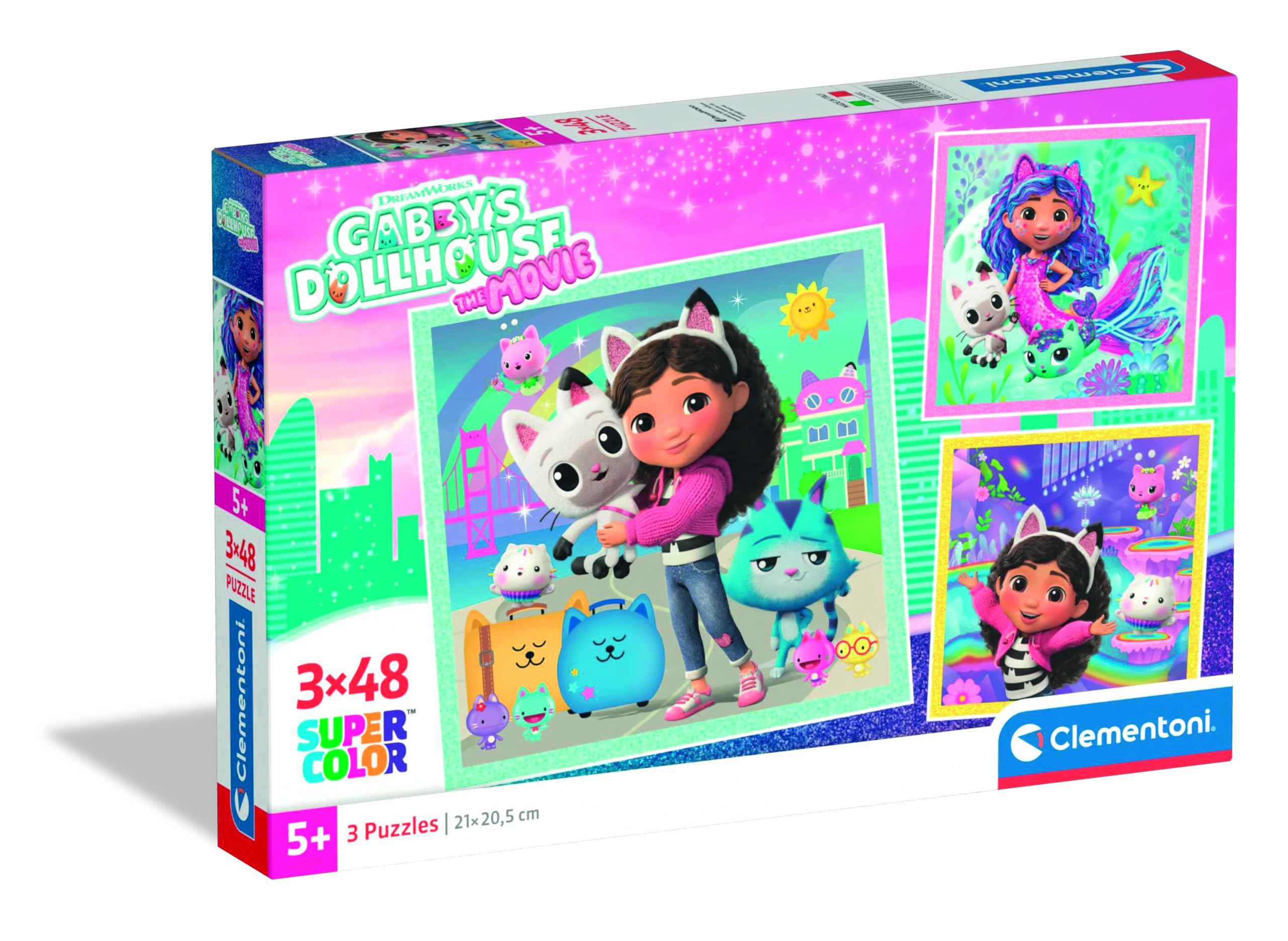 New Clementoni - 3X48 Pieces - Gabby's Dollhouse