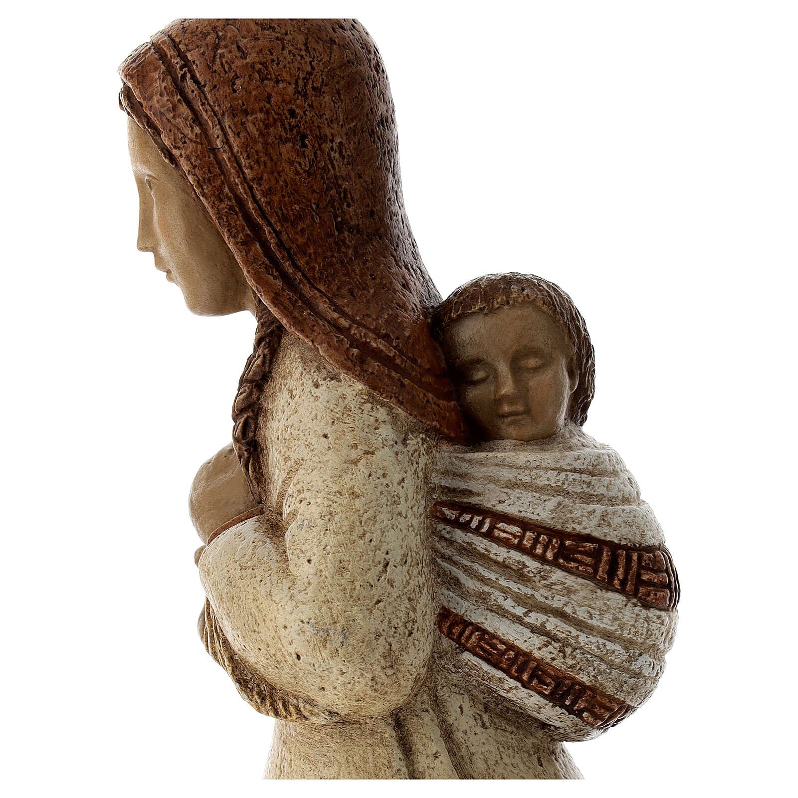 Shepherdess with Spikes and Child for Rural Nativity Scene Ochre
