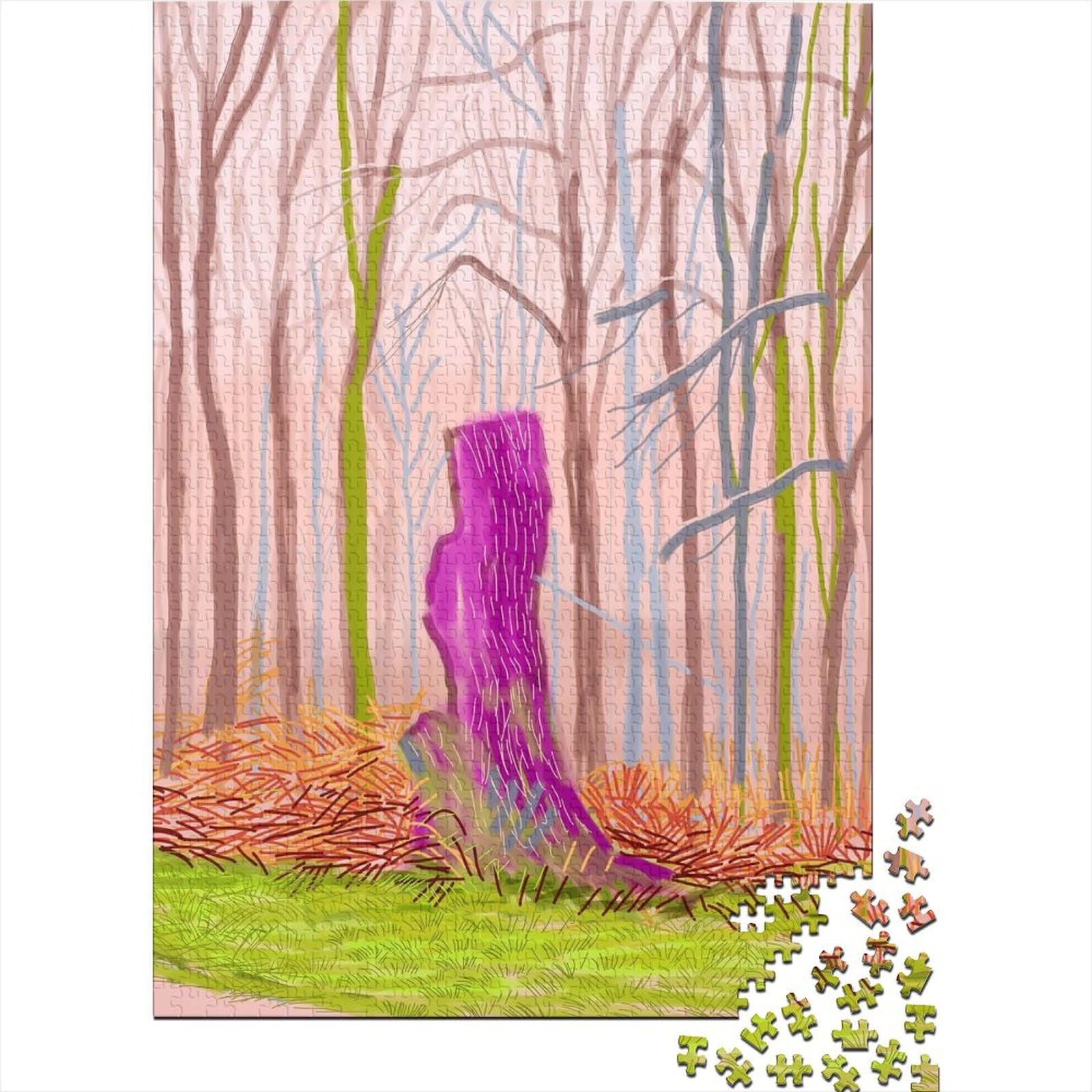 David Hockney Oil Painting Wooden Puzzle World Famous Paintings Jigsaw Puzzles For Adults 1000 Piece, Museum Puzzle Jigsaws Game Toys Brain Teaser Game Jigsaw Puzzles 1000 Pcs