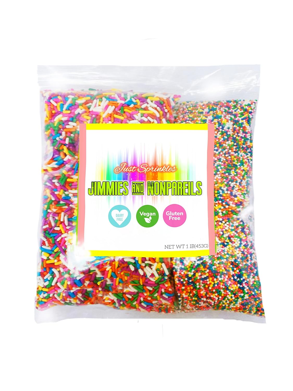 Rainbow Sprinkles Variety Pack 1IB Nonpareils and Jimmies