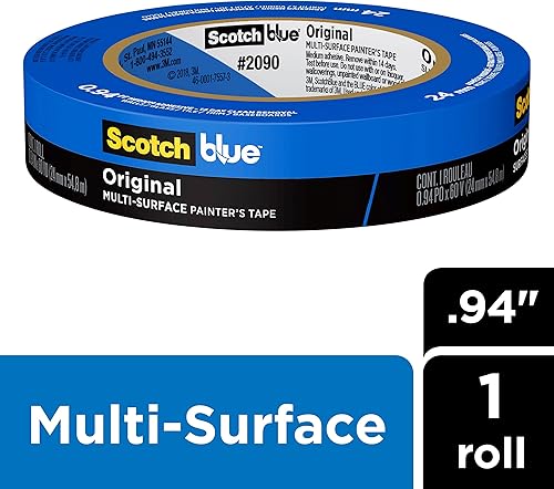 Miniatura 4 de ScotchBlue Cinta adhesiva original para pintores multisuperficie, 1 pulgada de ancho (2,39 cm x 54,86 m), 24 rollos, cinta adhesiva para pintura