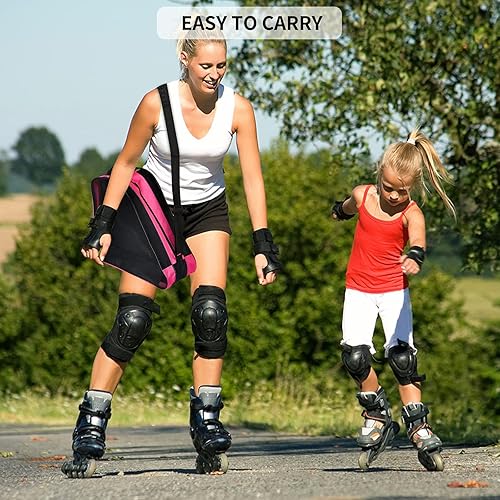 Miniatura 7 de FOUUA Bolsa de patinaje unisex con correa de hombro ajustable, tela Oxford transpirable, bolsa de almacenamiento sin olor desagradable, accesorios