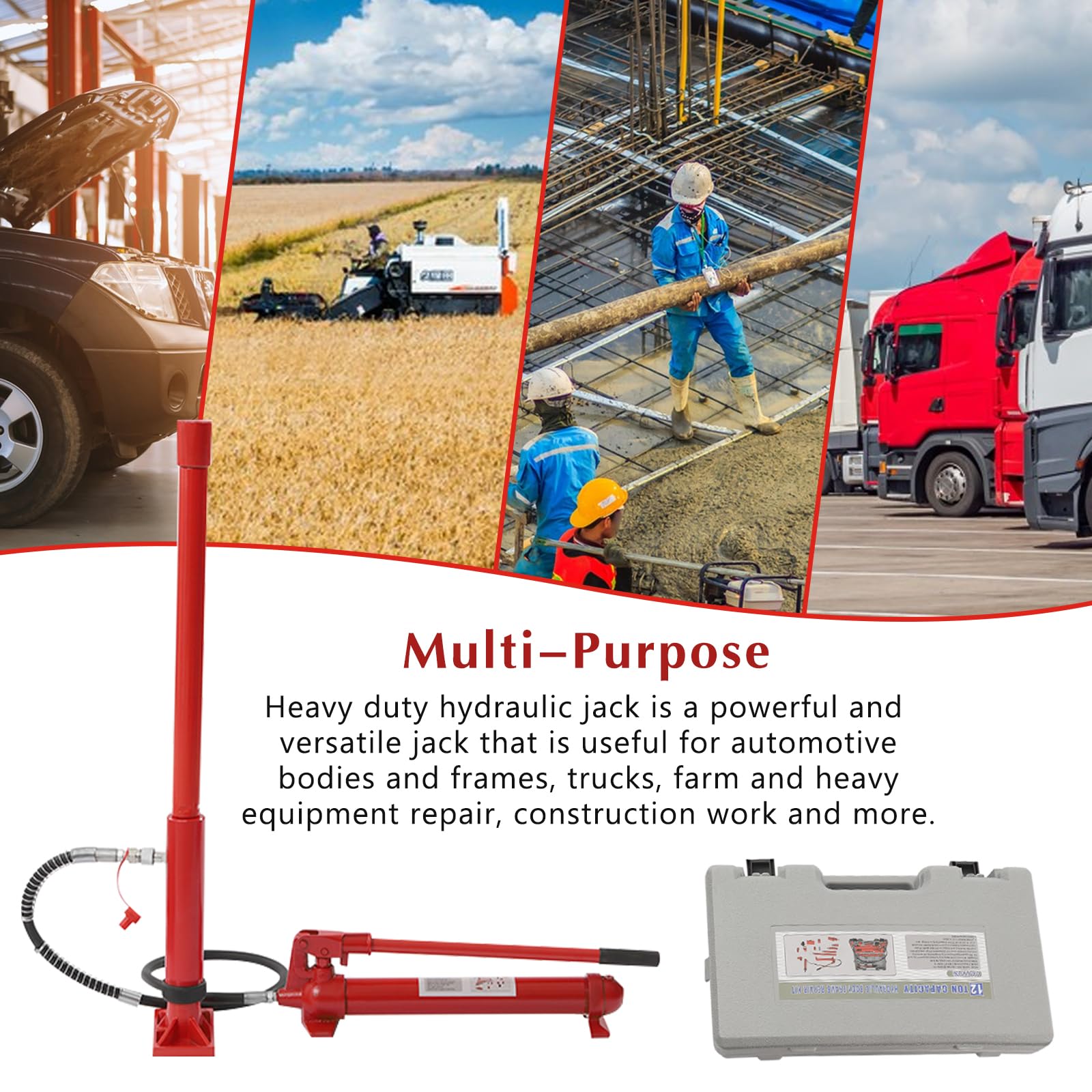 12-tonowy zestaw zasilania Porta, zestaw elektronarzędzi do dużych obciążeń, zestaw naprawczy podnośnika hydraulicznego Porta Power, rama do naprawy elektronarzędzi podnośnika, udźwig 12