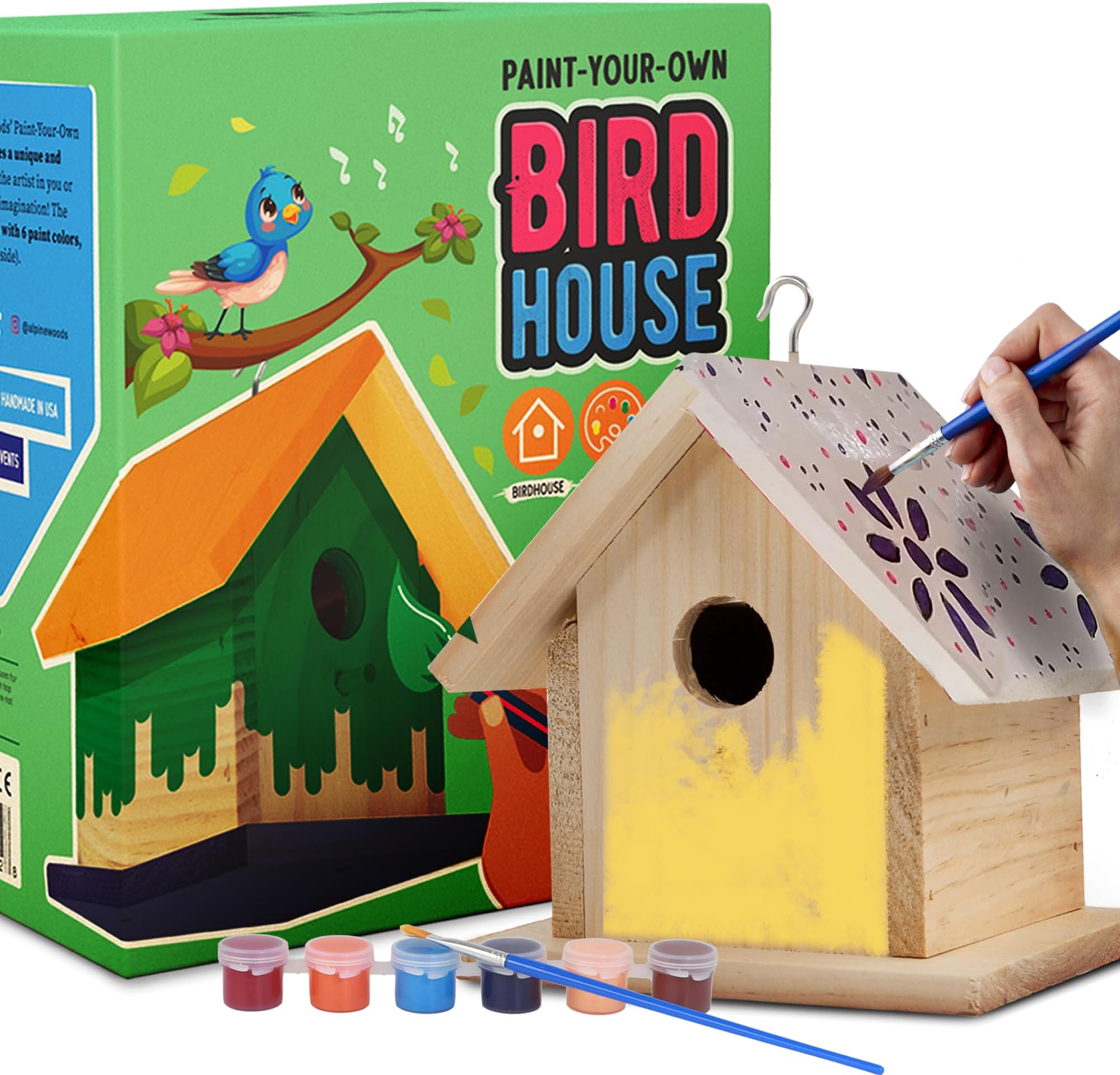 Woodpile Fun! Hobby Lobby DIY Paintable Customizable Wood Birdhouse Activity Craft