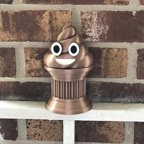 Miniatura 9 de Trofeo Emoji Poop  6 pulgadas de alto  Con un emoji sólido de caca en un pilar con ojos y boca pintados  Premio o regalo perfecto  Hecho a mano con