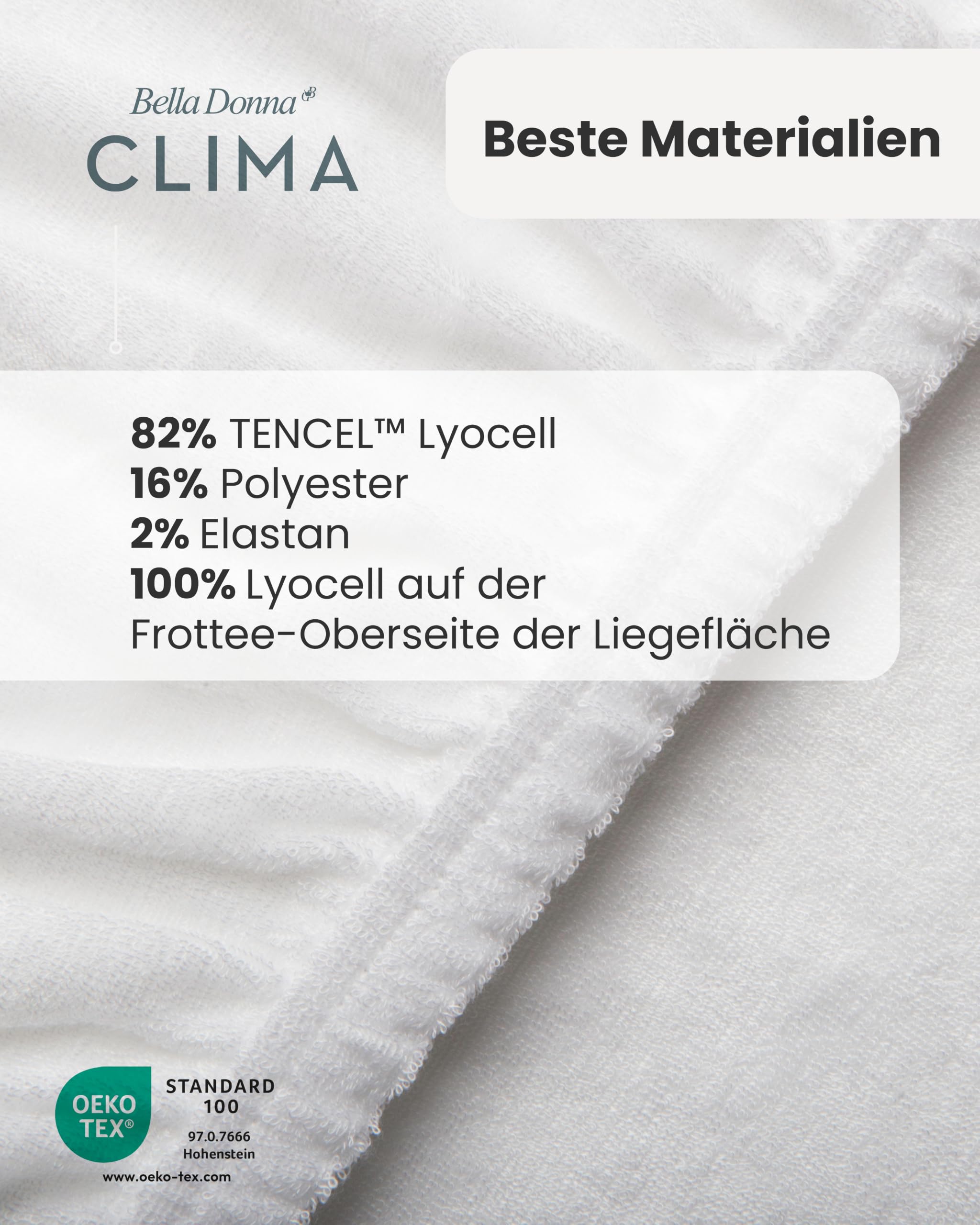 Bella Donna Matratzenschoner Clima für Matratzen 90/190-100/220 cm Weiss