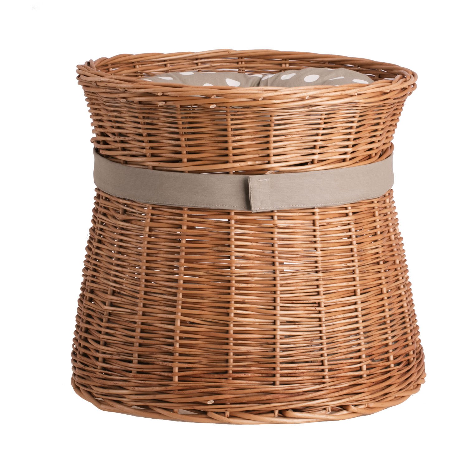 e-wicker24 Cuccia Gatto Vimini a 2 piani Naturale Cuccia Gato Interno Cesta per Cani Fatto a Mano Letto per Cani Lettini per Cane con 2 Morbidi Cuscini Letto per Animali
