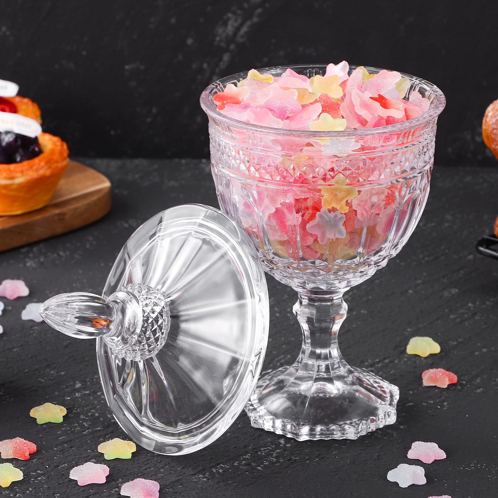 TOPBATHY Bocal En Verre Avec Couvercle Hermétique 25X23X11.5 Cm Pot Bonbonnière Pour Stockage De Bonbons Collations Et Décoration Cuisine Maison