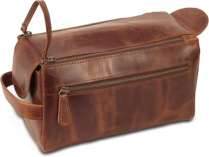 handmade leather dopp kit