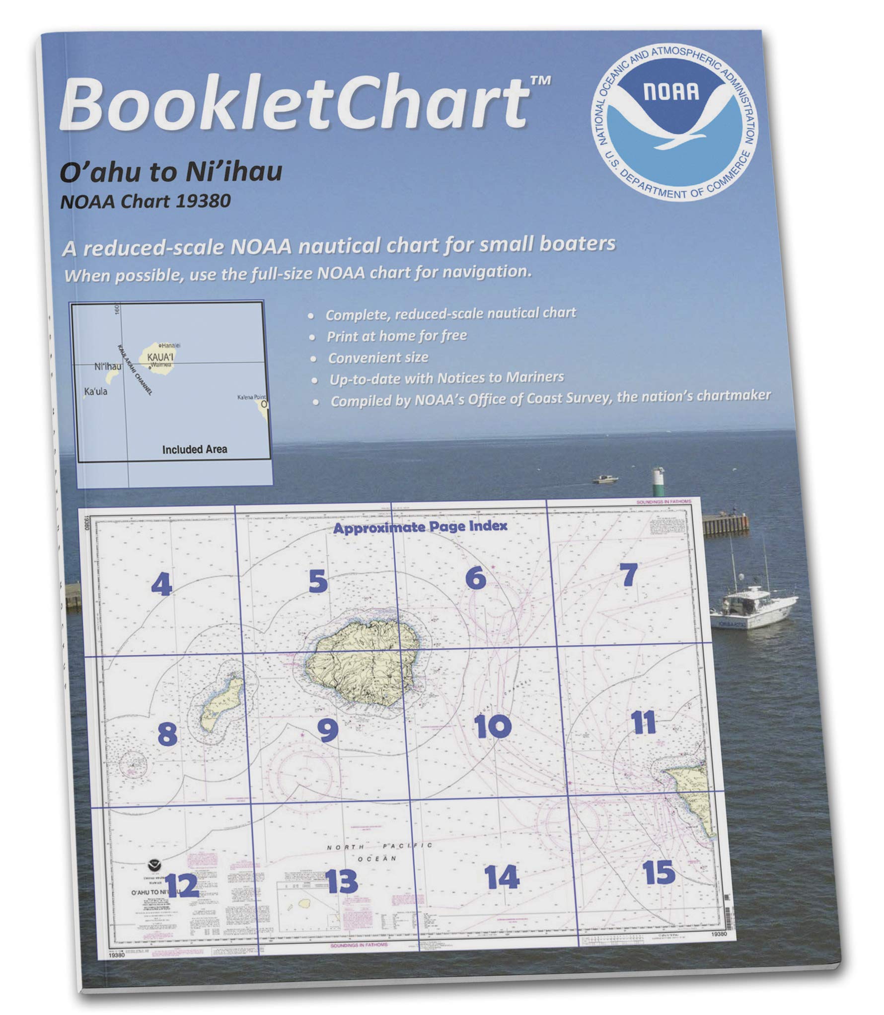 Paradise Cay Publications NOAA BookletChart 19380: O'ahu to Ni'ihau