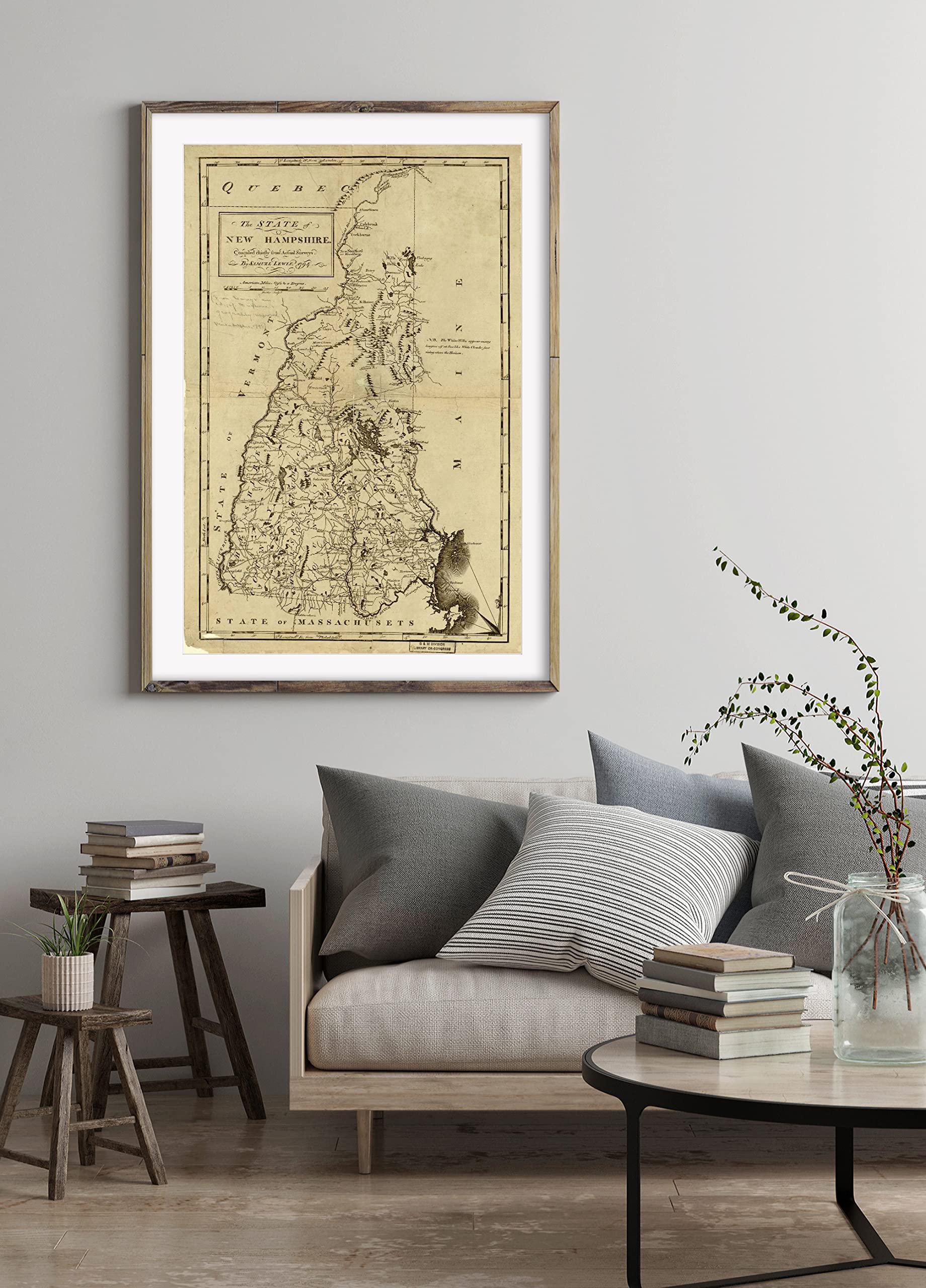 INFINITE PHOTOGRAPHS 1794 Map| The State of New Hampshire. Compiled chiefly from Actual surveys| New Hampsh