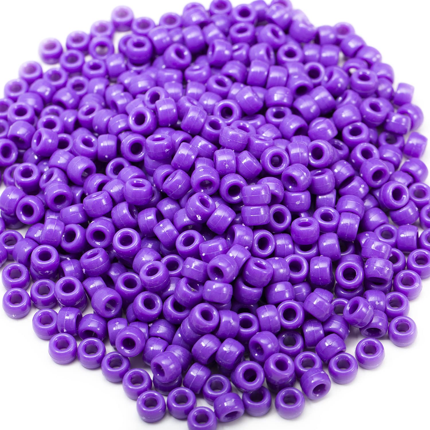 Gxueshan 1000 Pcs Acrylic Pony Beads 6x9mm Bulk for Bracelet Necklace Jewelry Making Earring Hair Braiding - Image 4