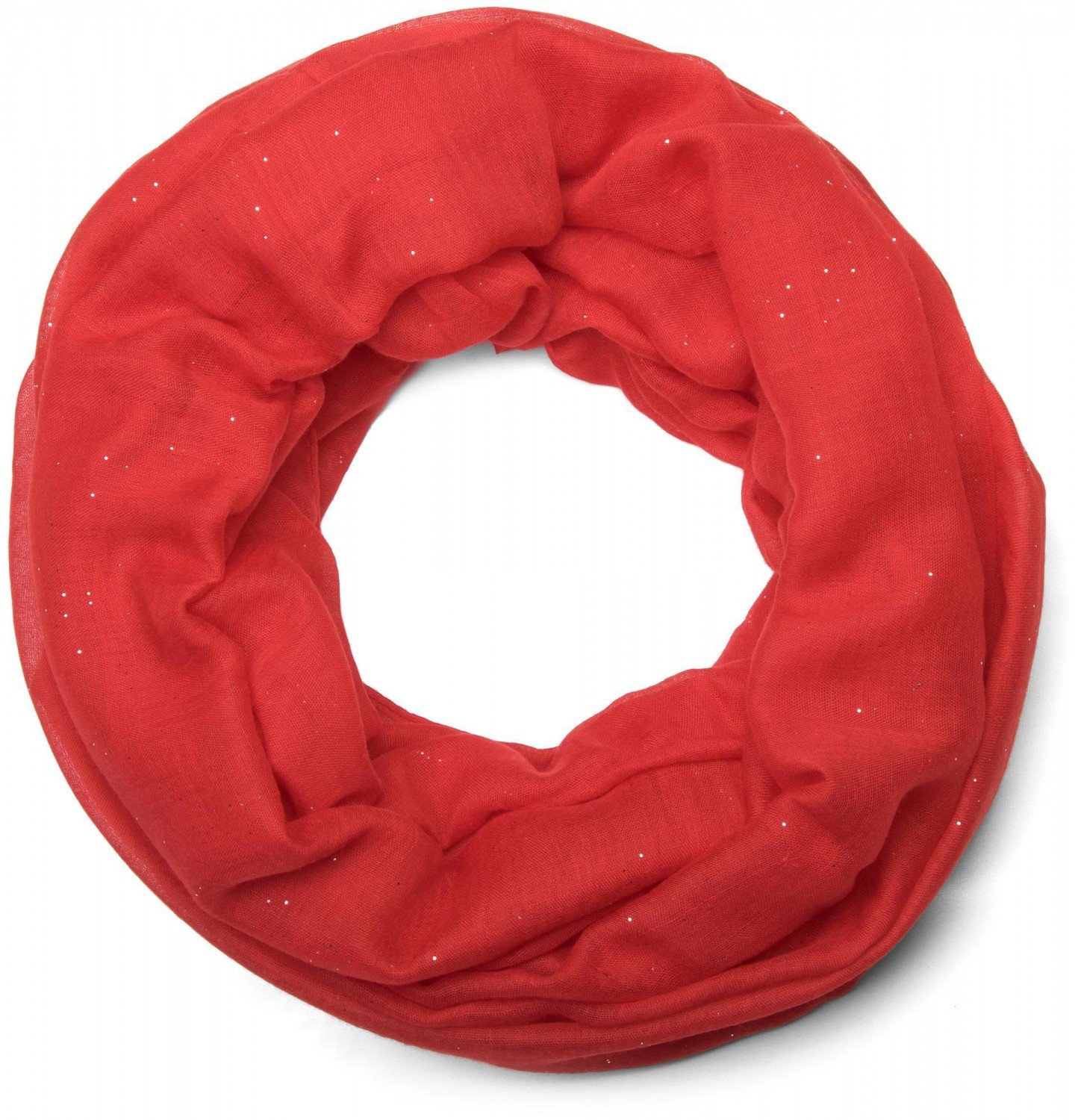 Stylebreaker Women's Red Elegant Glittering Tube Scarf, Uni, 01018090, Colour: