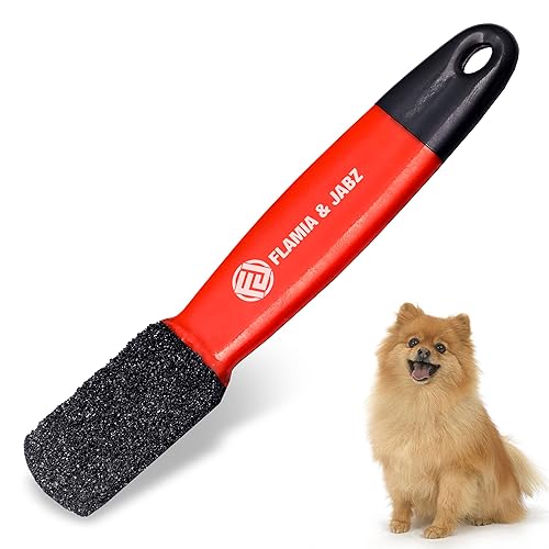 Miniatura 7 de FLAMIA & JABZ Pelar con bordes de diamante de piedra de metal para perros, gatos y mascotas con agarre de plástico (paquete de 2 piezas gruesas y