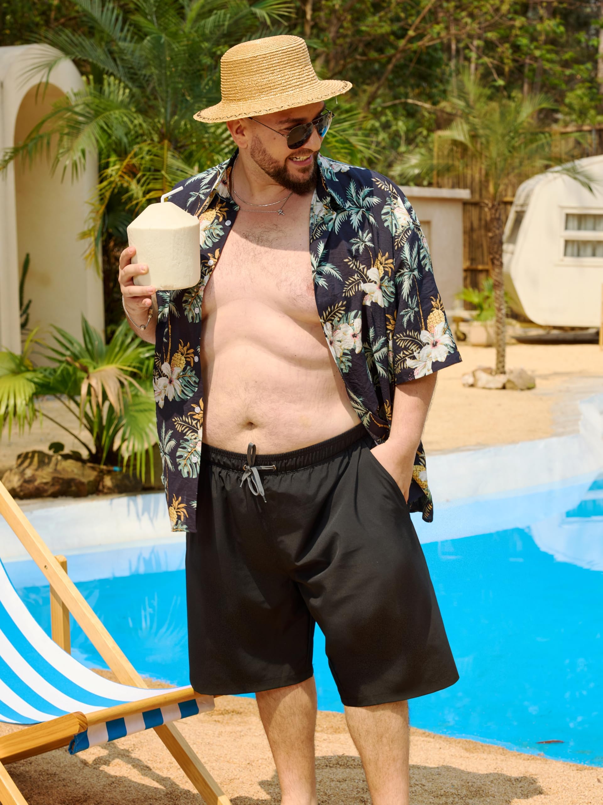 Arcweg Bañador Hombre Tallas Grandes 2XL-6XL Short de Baño Secado Rápido con Forro de Compresión y Cintura Elástica | Boardshorts para Playa, Natación y Deporte