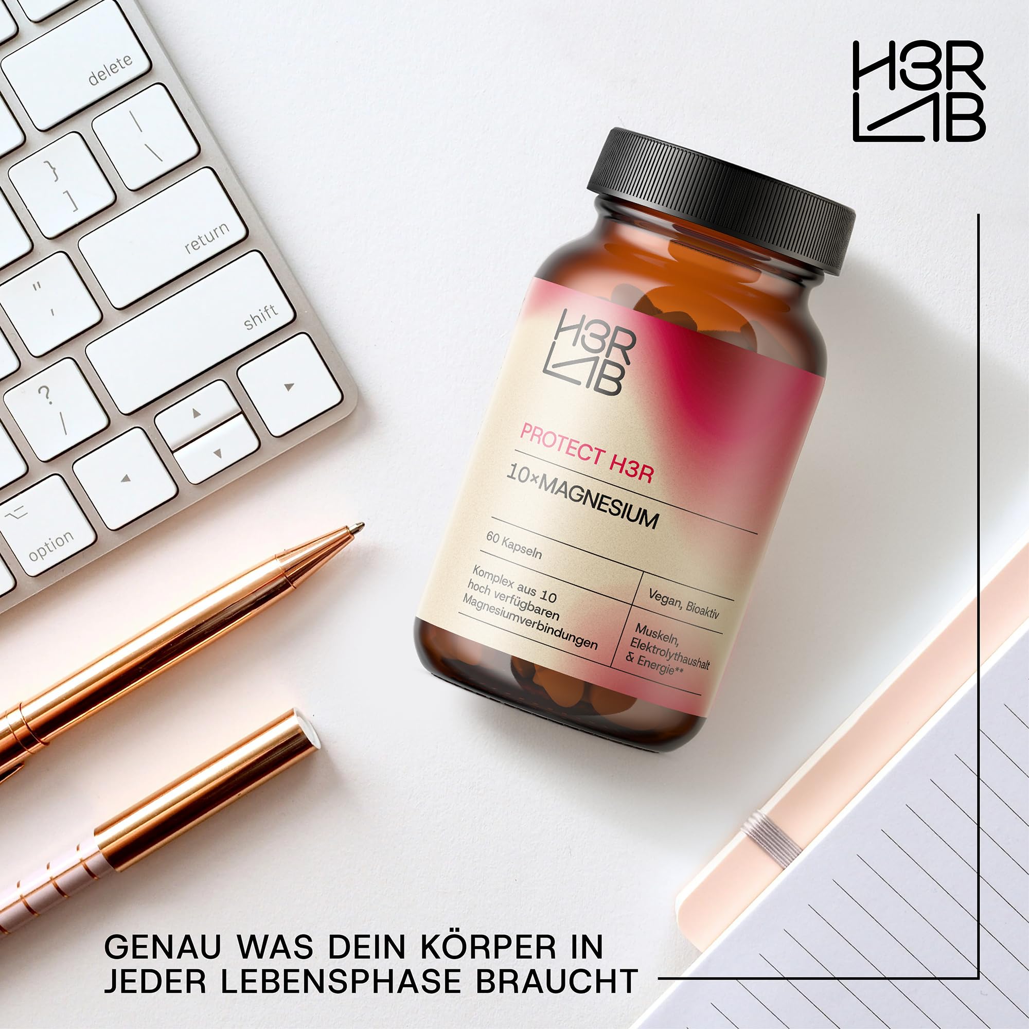 10x Magnesium Komplex – 10-in-1 mit Bisglycinat, Citrat, Malat & Taurat | 280 mg Magnesium pro Tagesportion | Für Muskeln, Nerven & Energie | Vegan & ohne Zusatzstoffe | 180 Kapseln