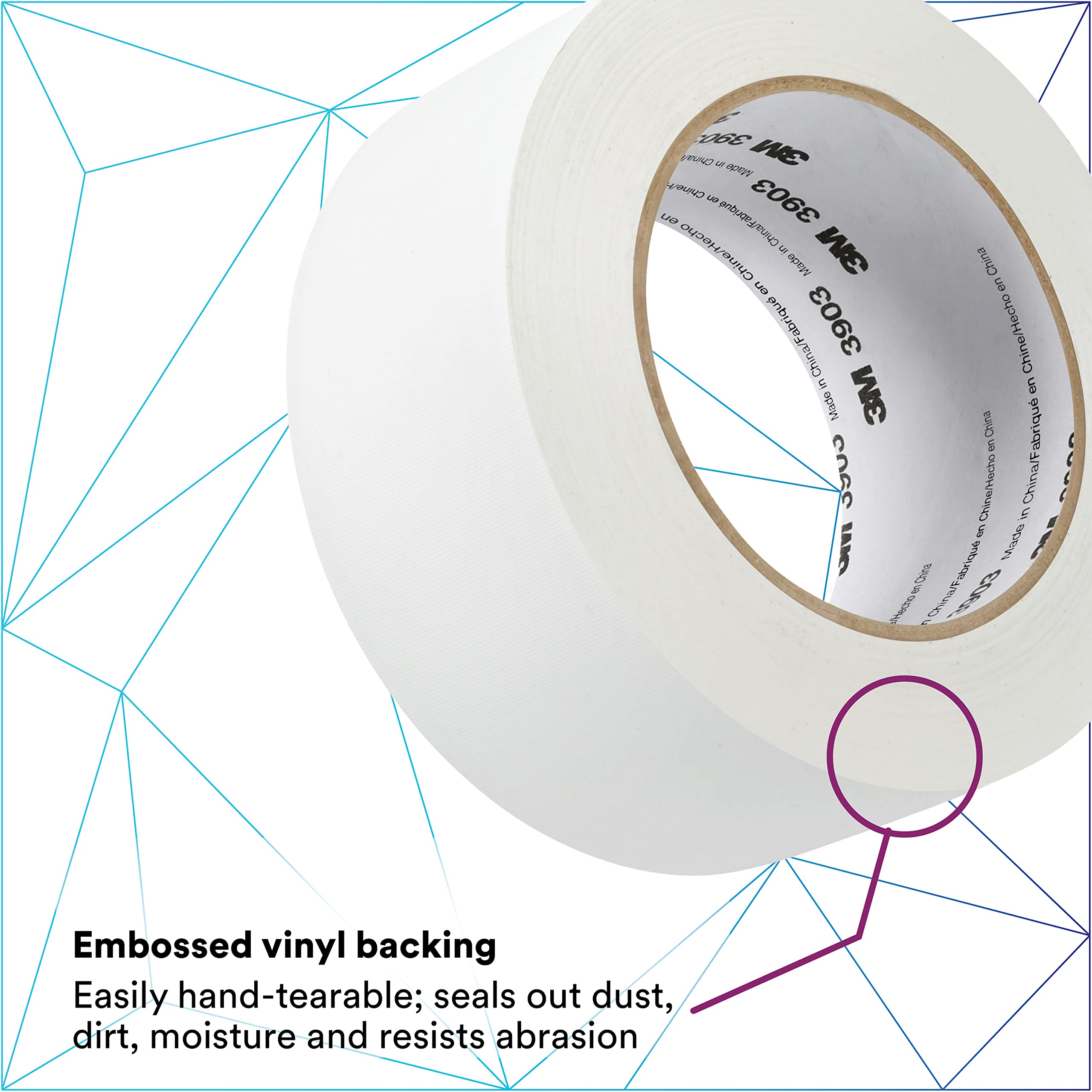 3M Vinyl Duct Tape, White, 2-Inch by 50-Yard, 6.3 Mil by 3M
