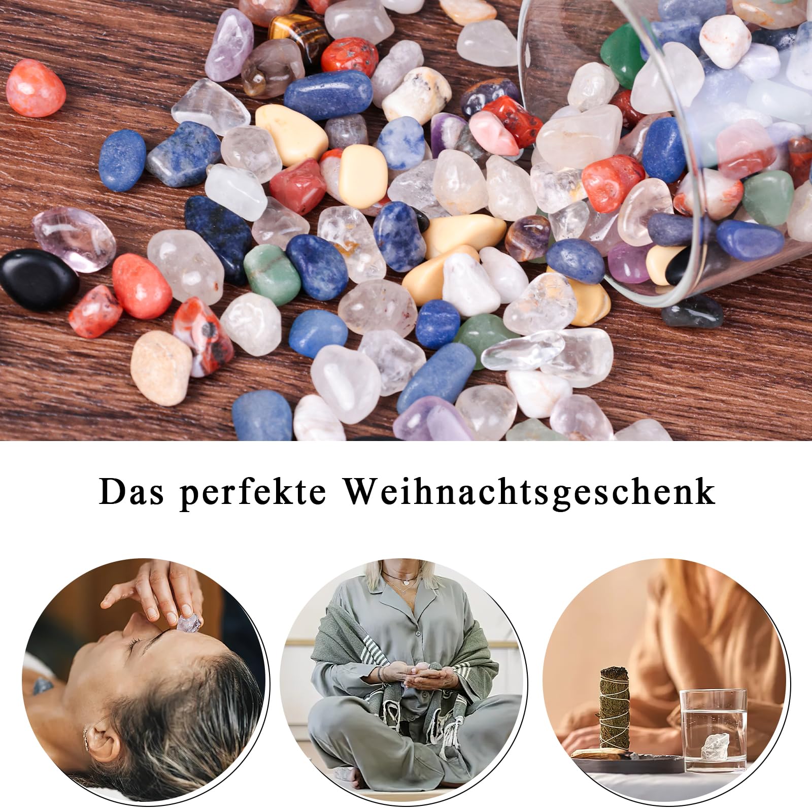 HAKACC 225 g, naturalne kamienie dekoracyjne, 1-2 cm, kamienie dekoracyjne, doniczka na kwiaty, żwir, żwir, do akwarium, doniczki, krajobrazu, wazonu, wypełniacza, dekoracja ogrodu