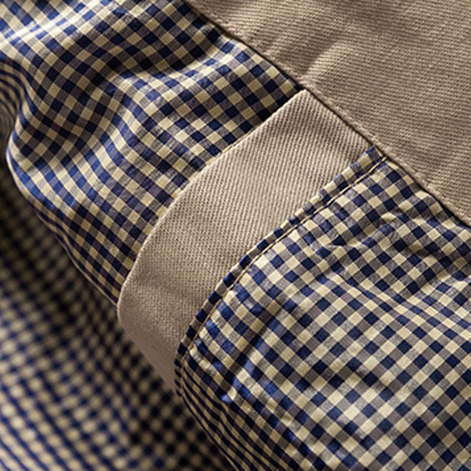 Generisch Gabardina para hombre corta negra - Abrigo para hombre Invierno cálido algodón cortavientos con botones Abrigos de hombre Chaqueta de invierno gruesa Chaqueta de invierno cómoda para el día