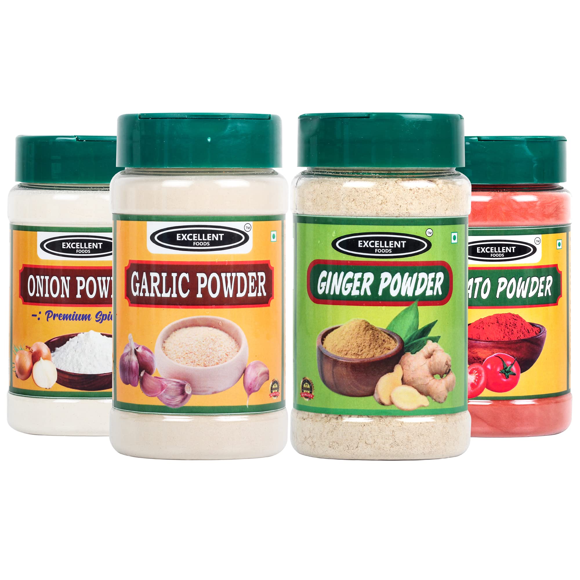 EXCELLENT FOODS - Set of Onion Powder, Garlic Powder, Tomato Powder & Ginger Powder 100 grams x 4 Pack (B098LD2H2X) Amazon Price History, Amazon Price Tracker