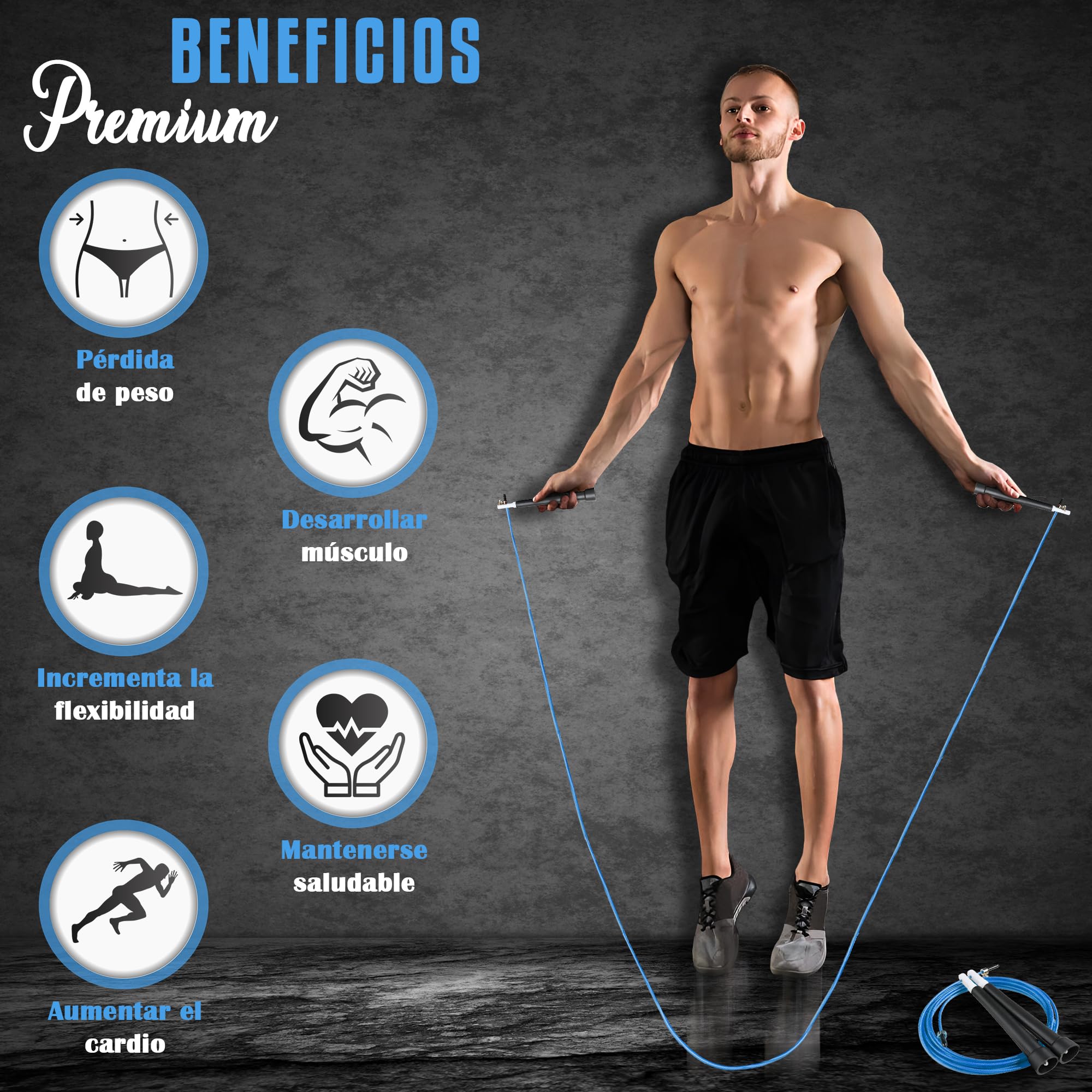 Corda Per Saltare Salvayro Comba CrossFit - Regolabile Con Guida QR Per Allenamento - Foto 11