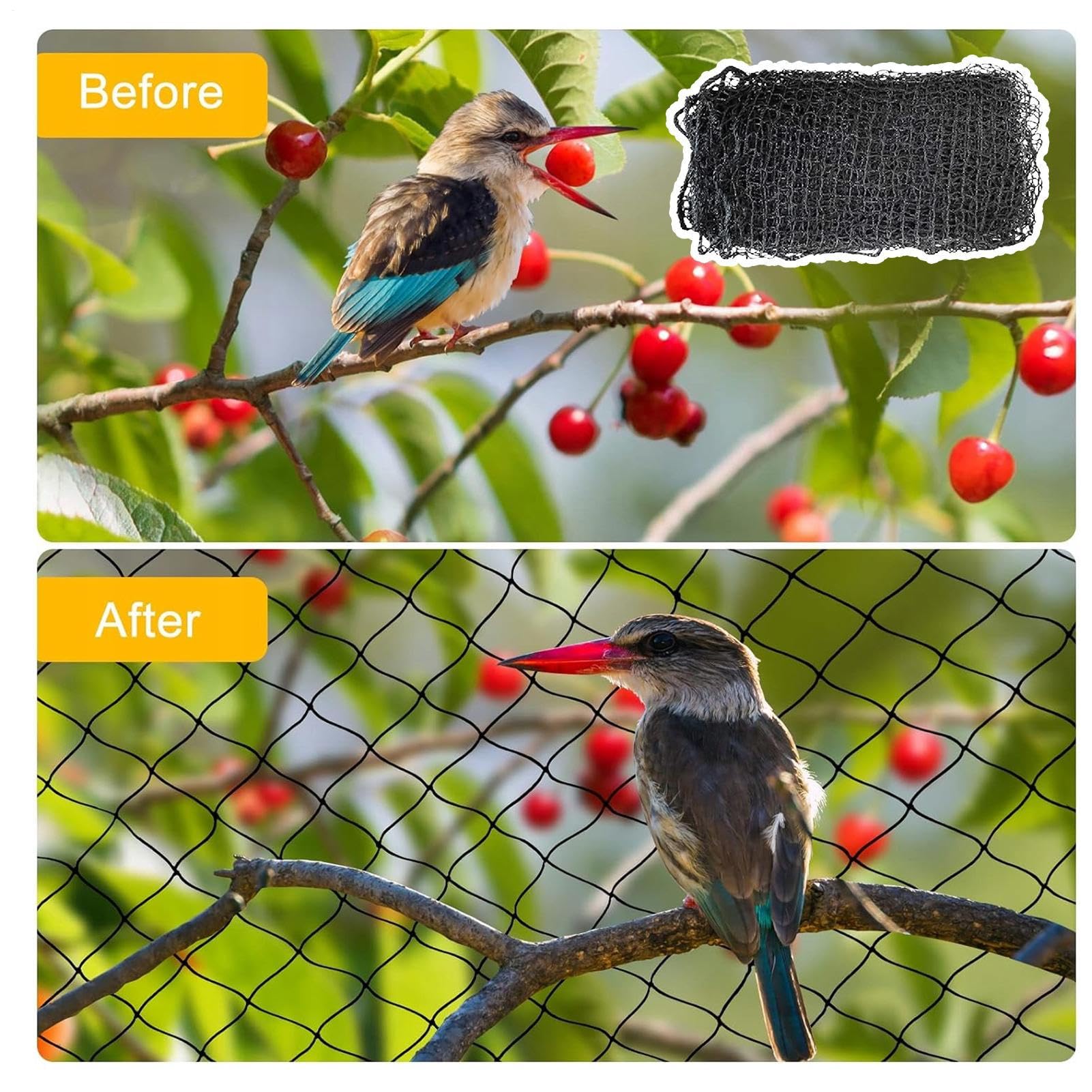 Red de jardín, protector de plantas reutilizable resistente, malla antipájaros y animales, transpirable, sin enredos, para árboles frutales, arbustos de bayas, verduras, patio, balcón, uso deportivo | Protección Antipájaros 3x6m para Plantas y Aves para J