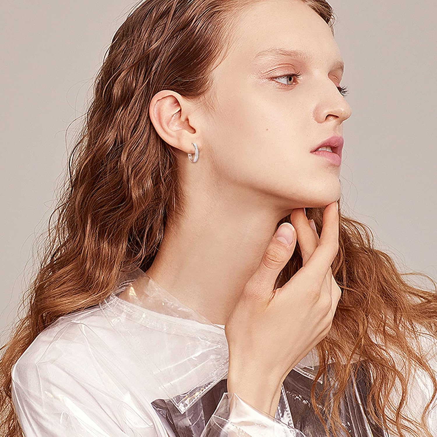 CUOKA MIRACLE 925 Sterling Silver Opal Hoop Earrings for Women - Opal Hinged Huggie Hoops, Hypoallergenic Small Hoop Earrings for Sensitive Ears, Dainty Everyday Jewelry Birthday Christmas Gift - Image 4