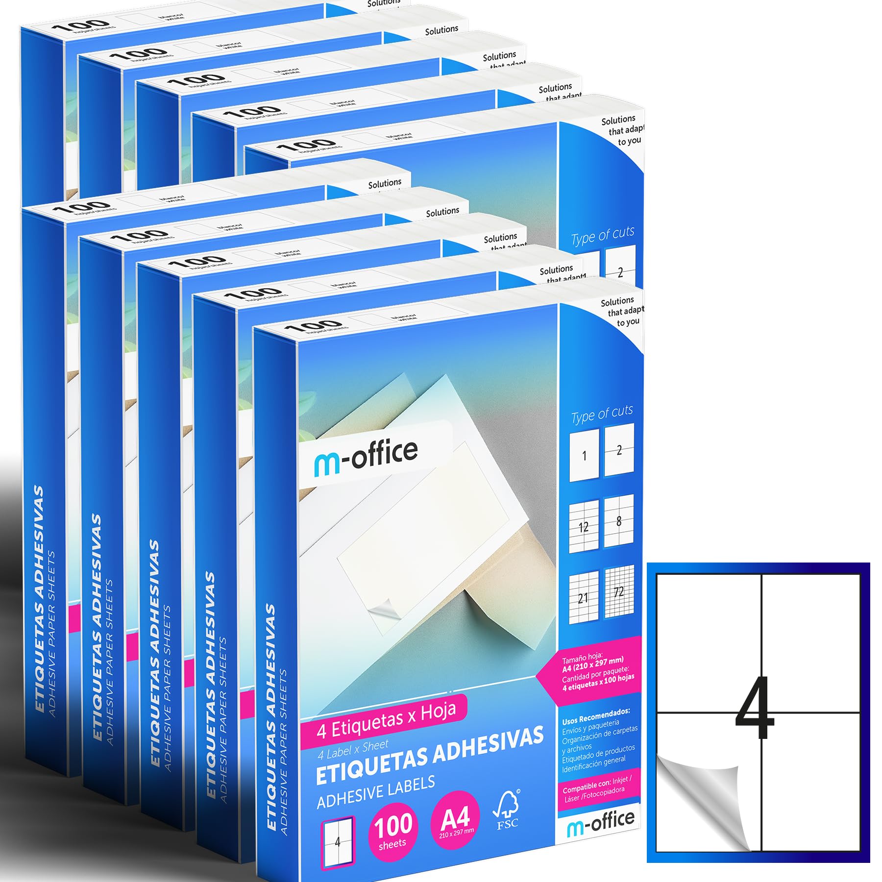 M-office Klebeetiketten zum Bedrucken