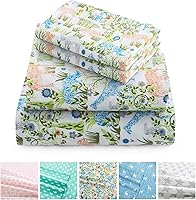 Vista 15 de Vonty- Juego de sábanas de microfibra cepillada para niñas, ultra suave y fácil de lavar.