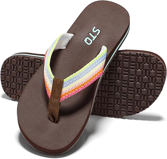 STQ Womens Quick Dry Flip Flops丨Arch Support Thong Sandals