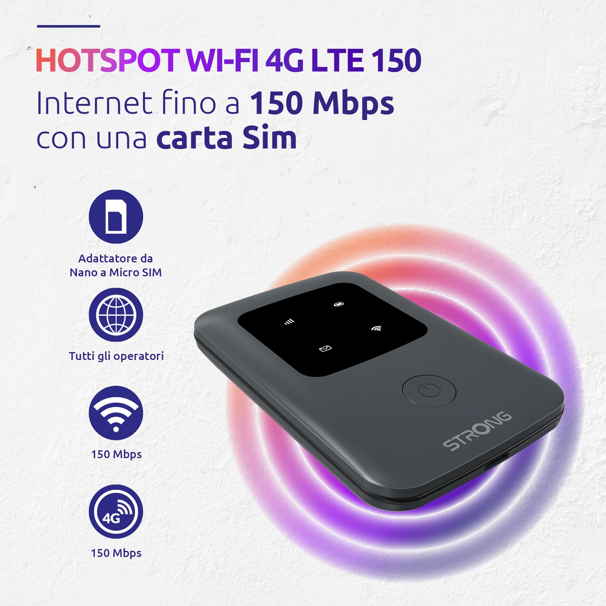 Strong 4GMIFI150D Mobil 4G router, wifi 150 (no display)