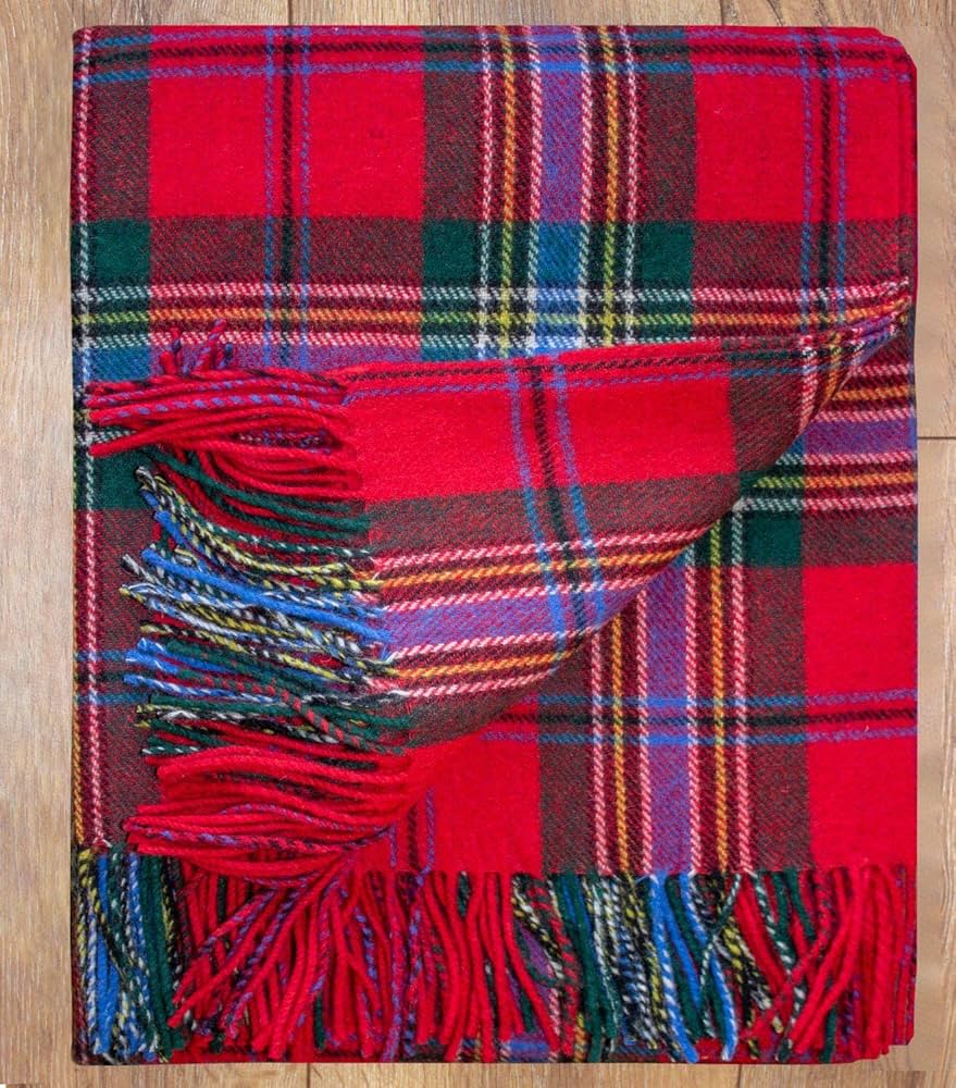 Amazon|タータン チェック柄ブランケット ウール ミックス Amazon|タータン チェック柄ブランケット ウール ミックス