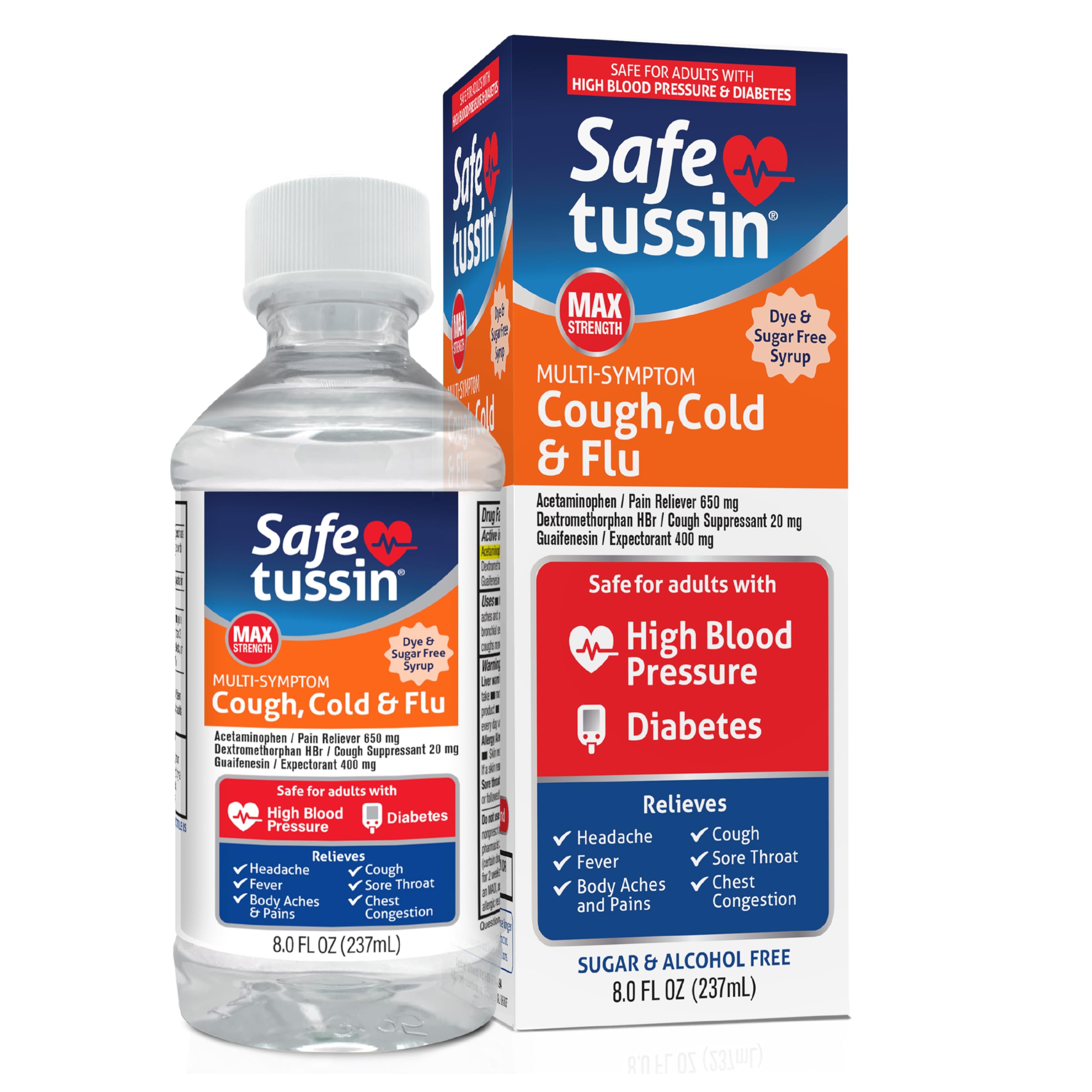 Safetussin Max Multi-Symptom Cough Relief Syrup